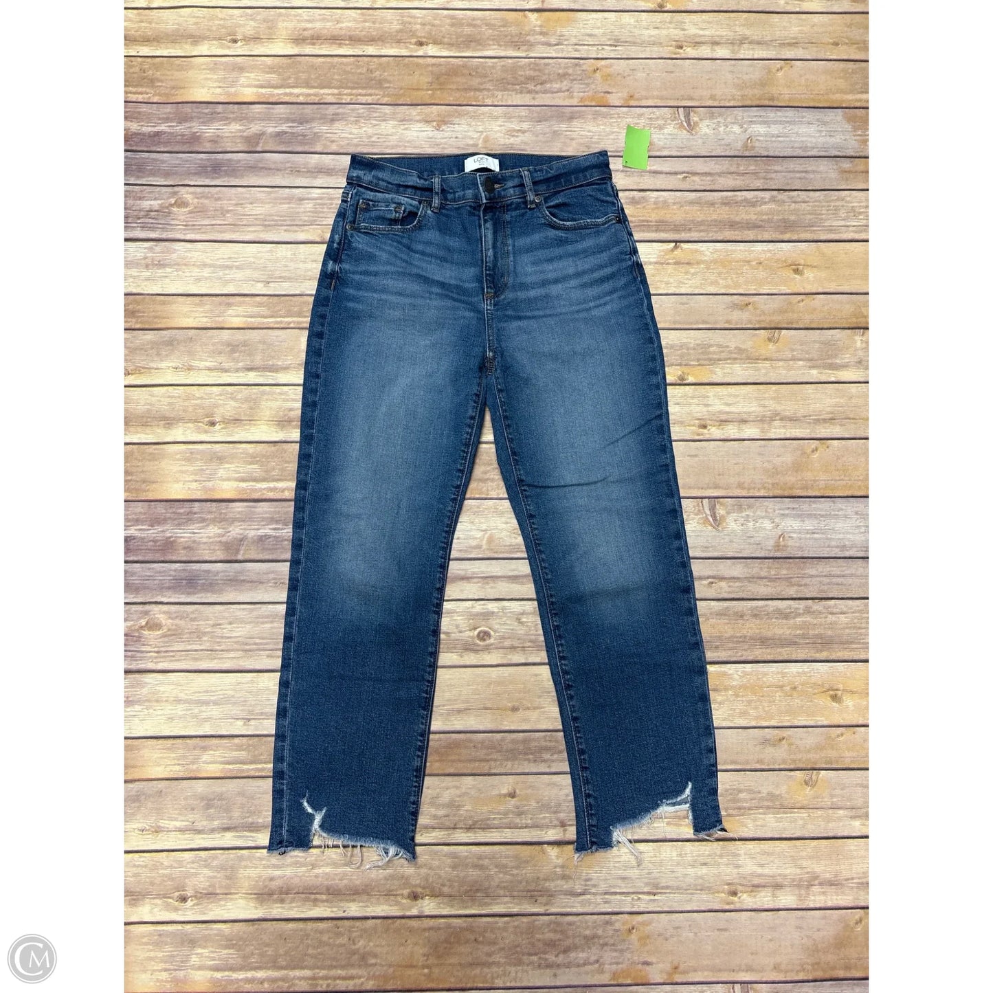 Jeans Straight By Loft In Blue Denim, Size: 4