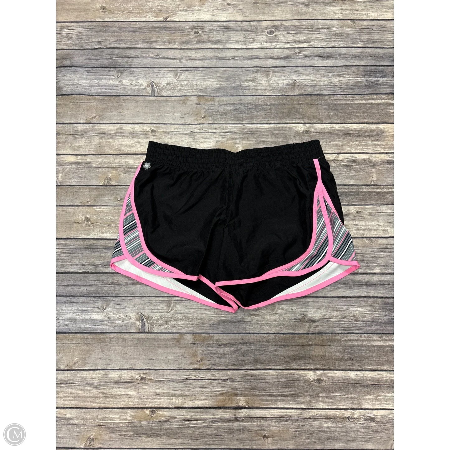 Athletic Shorts By Tek Gear In Black & Pink, Size: M