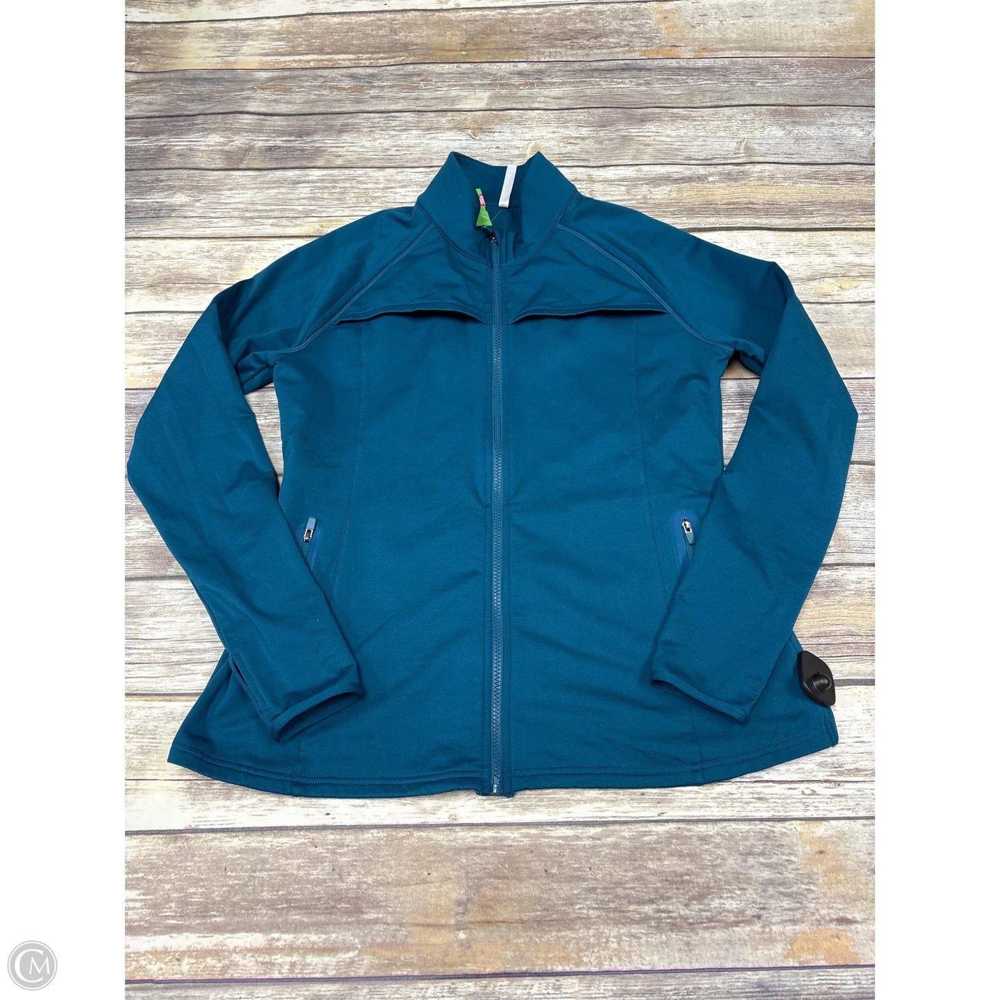 Athletic Jacket By Fabletics In Teal, Size: Xl