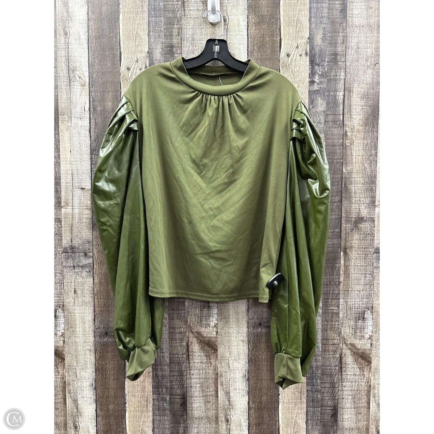 Top Long Sleeve By Cmf In Green, Size: 4x