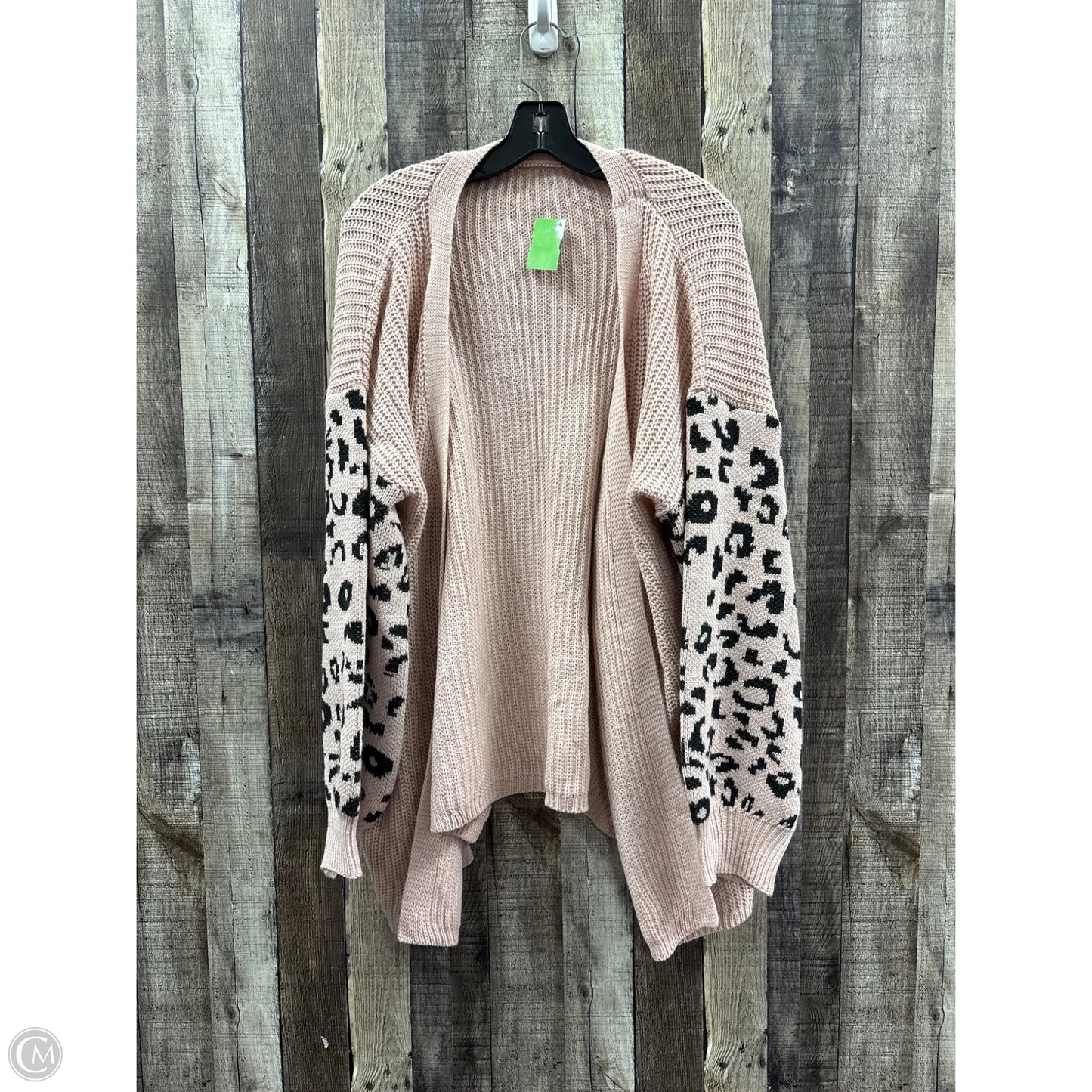 Sweater Cardigan By Shein In Pink, Size: 3x