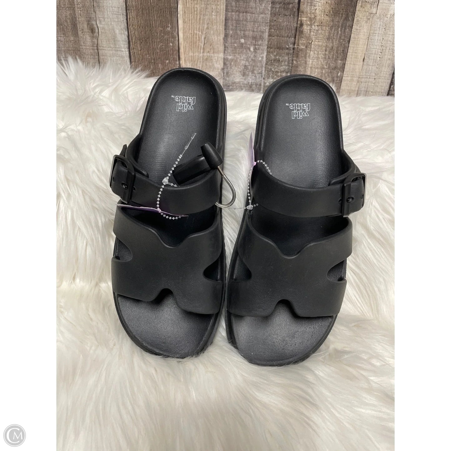 Sandals Flats By Wild Fable In Black, Size: 9