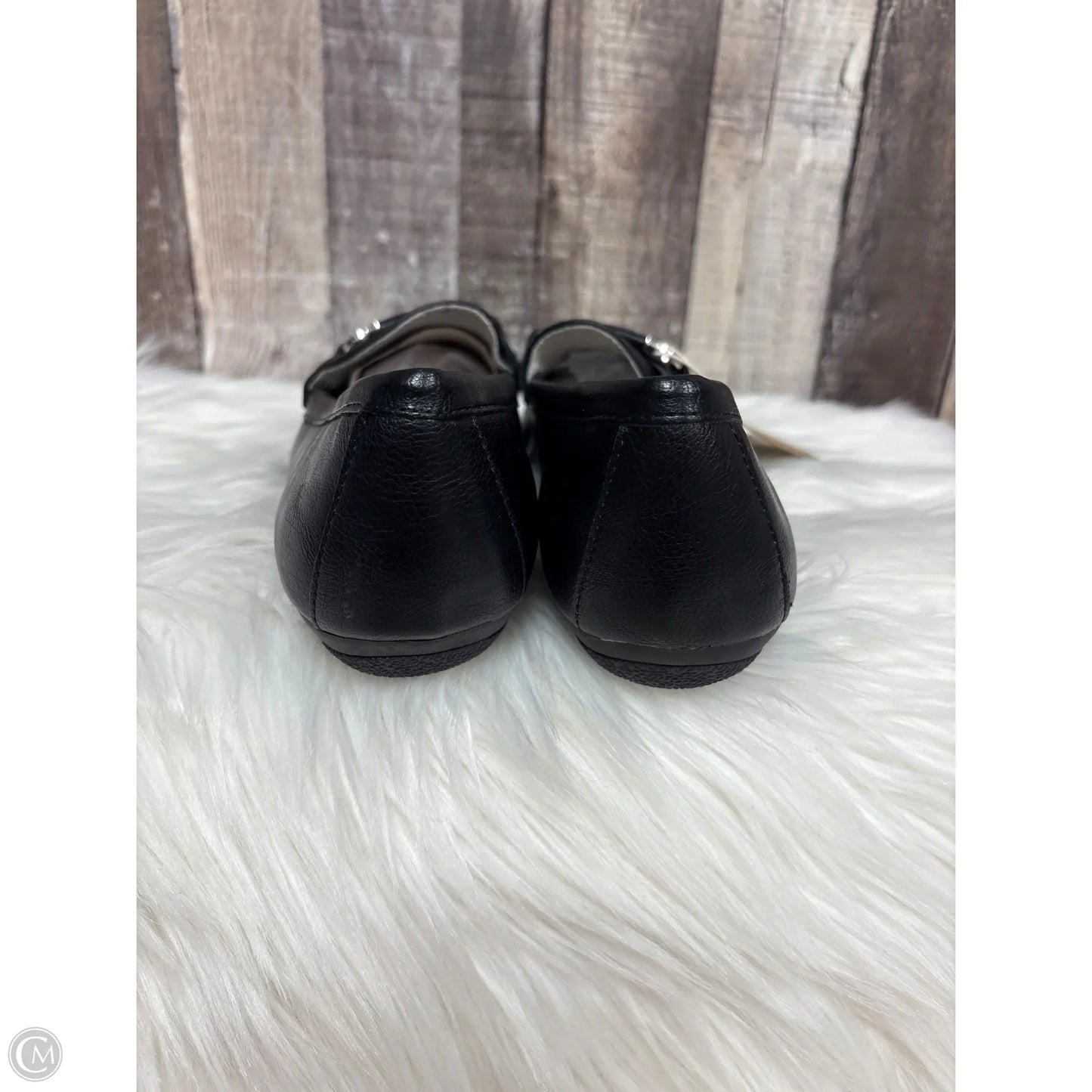 Shoes Flats By White Mountain In Black & Silver, Size: 8