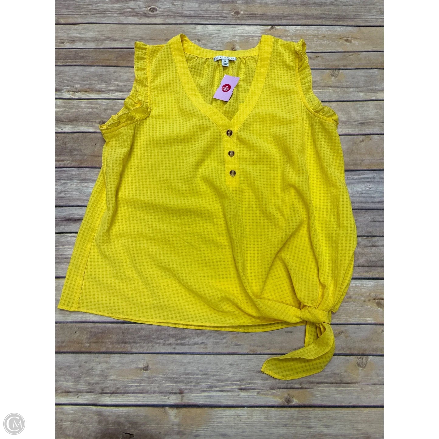Top Sleeveless By Ophelia Roe In Yellow, Size: M
