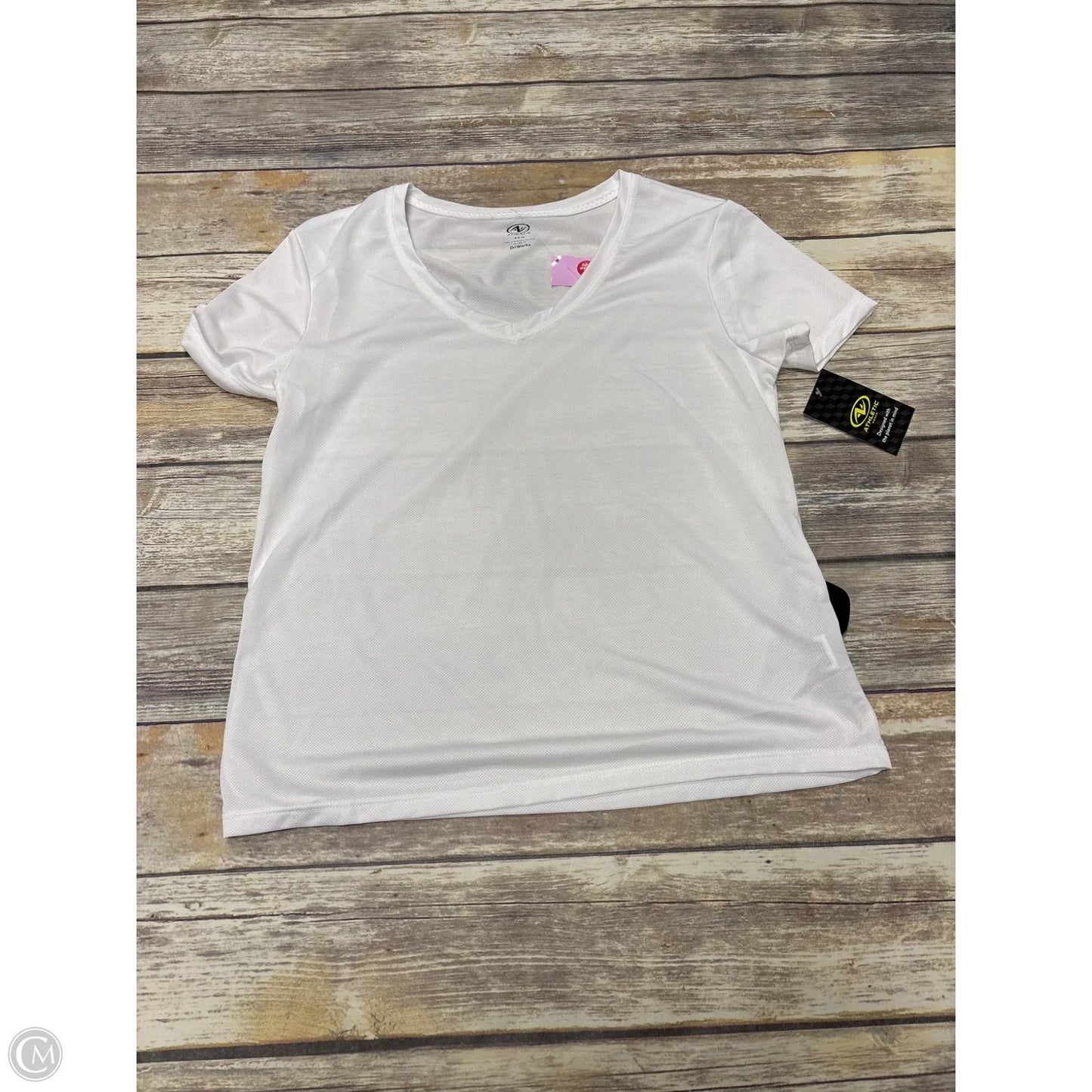Top Short Sleeve By Athletic Works In White, Size: M
