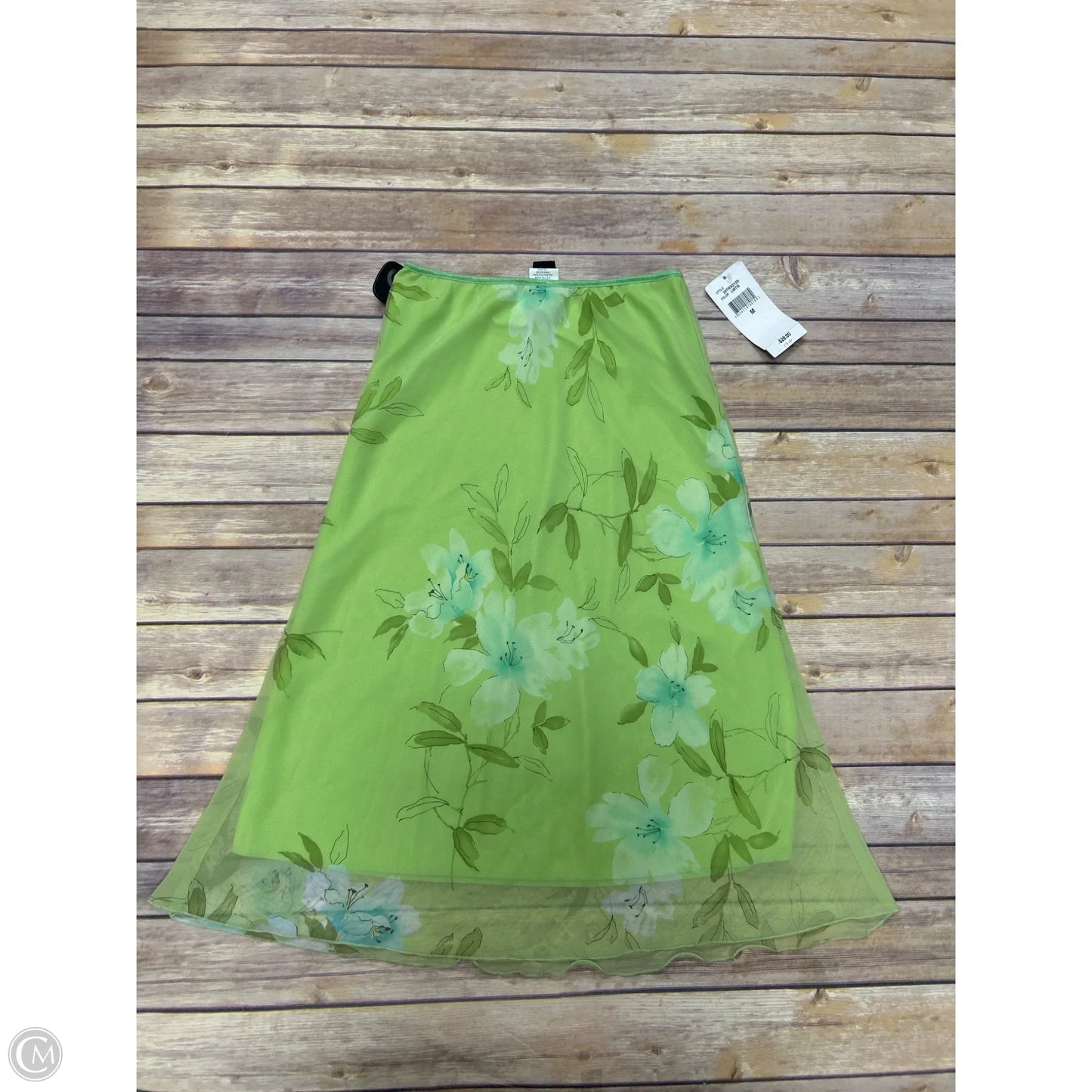 Skirt Midi By Wrapper In Green, Size: M