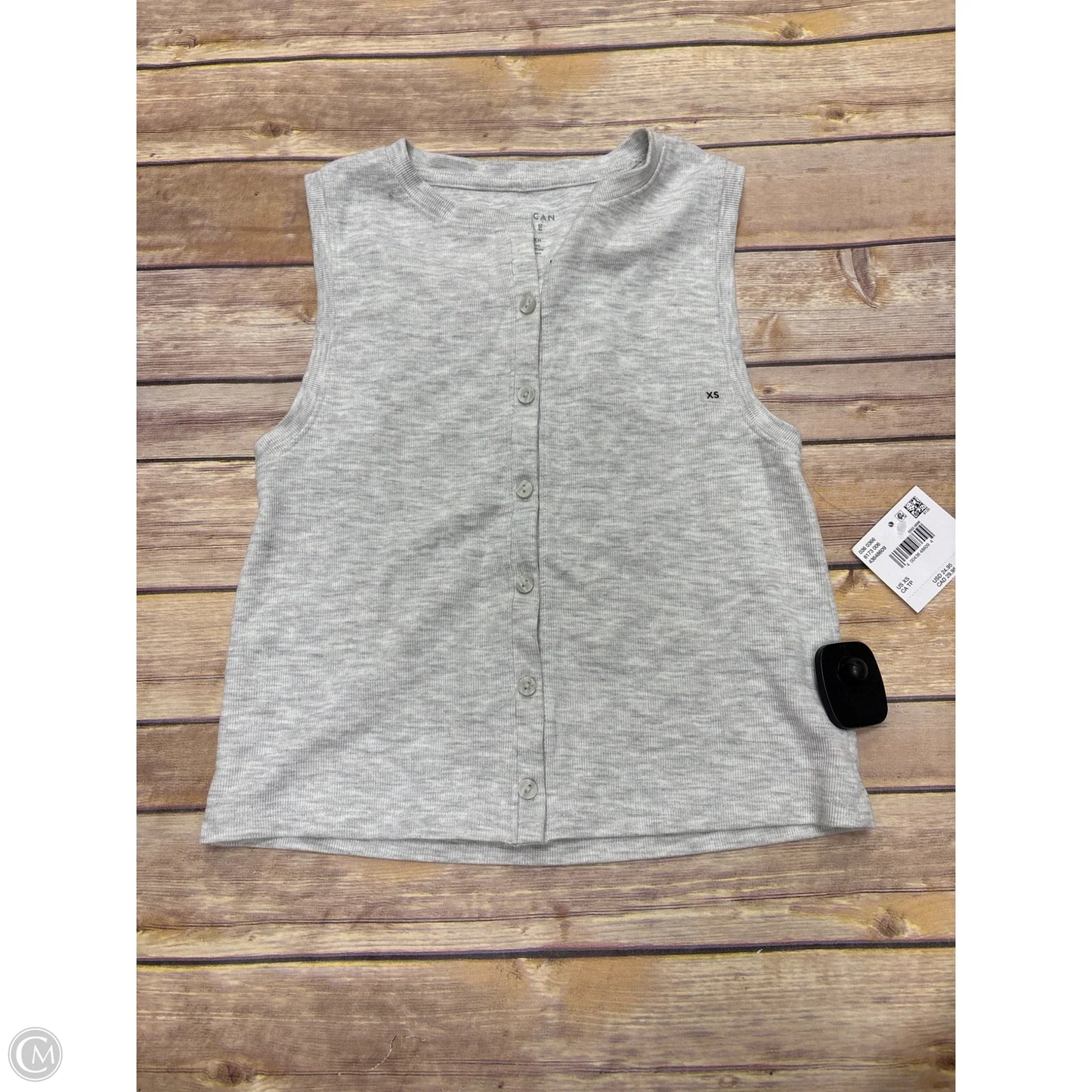 Top Sleeveless By American Eagle In Grey, Size: Xs