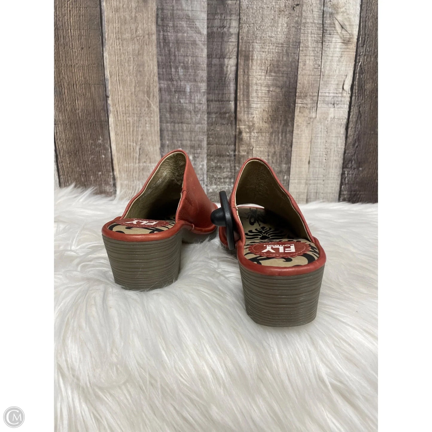 Sandals Heels Block By Fly London In Tan, Size: 6