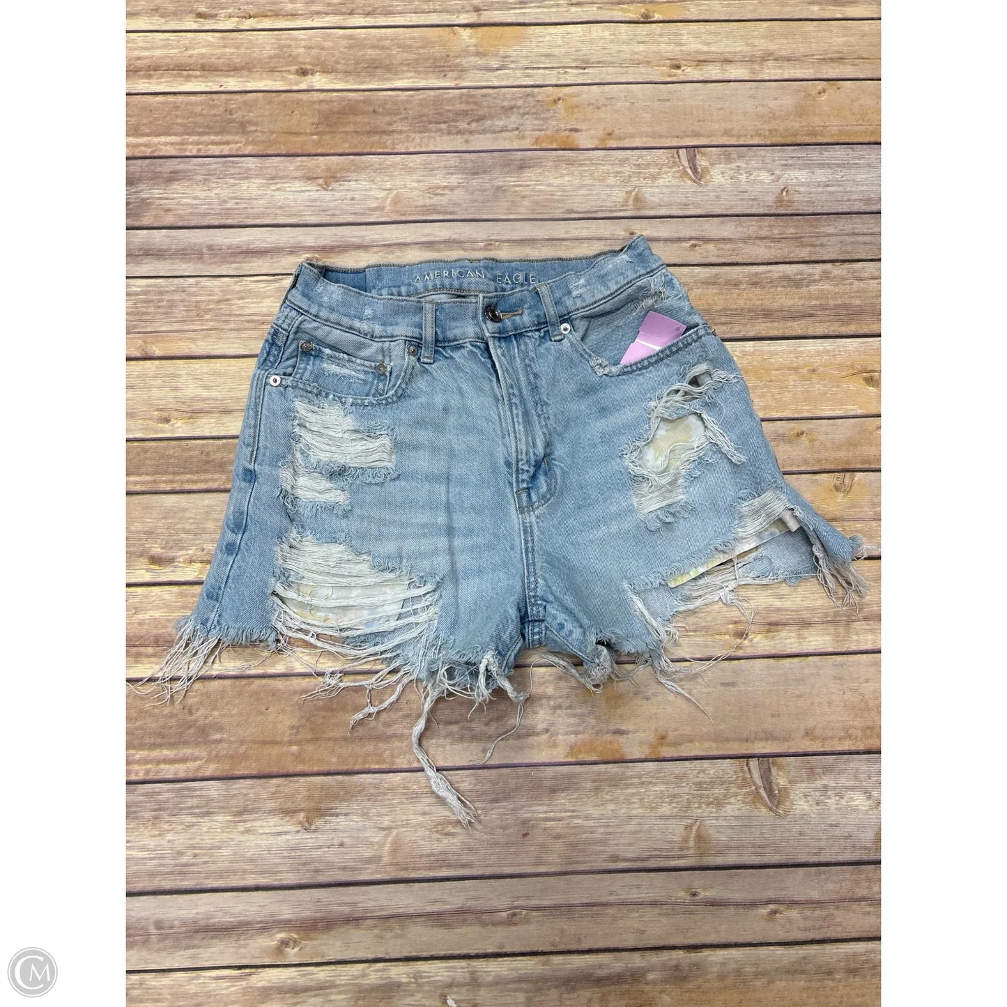 Shorts By American Eagle In Blue Denim, Size: 4
