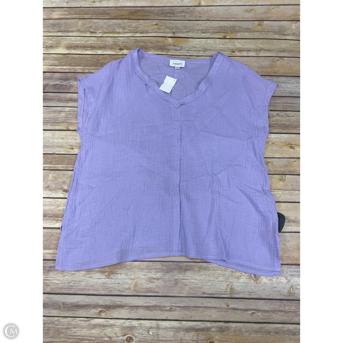 Top Sleeveless By Andree By Unit In Purple, Size: M