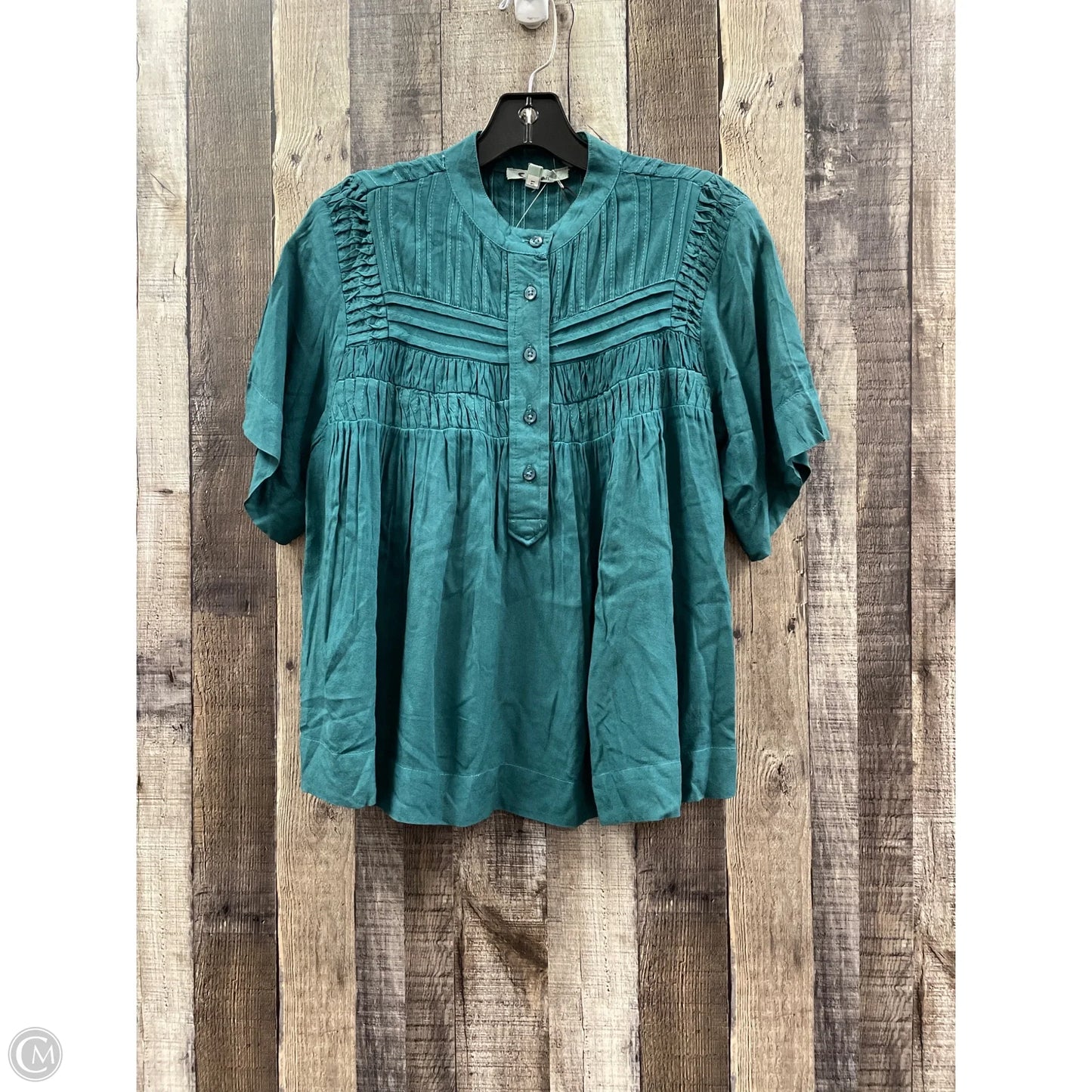 Top Short Sleeve By Solitaire In Teal, Size: S