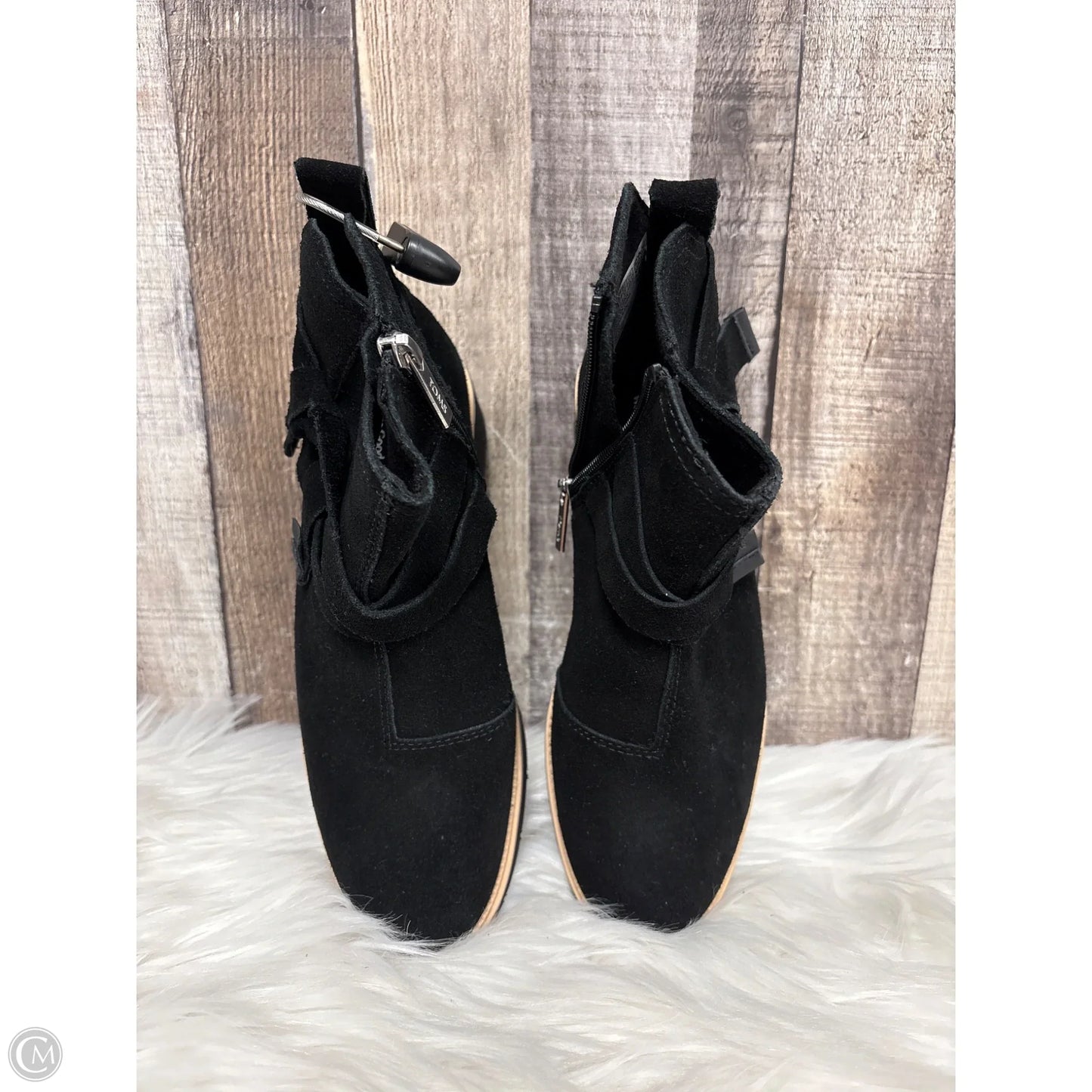 Boots Ankle Flats By Toms In Black, Size: 6.5
