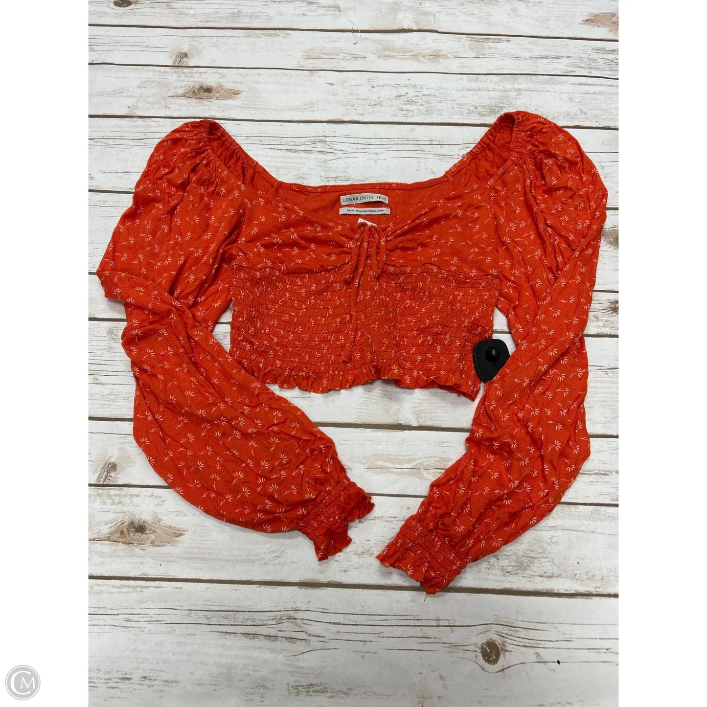 Top Long Sleeve By Urban Outfitters In Orange, Size: M