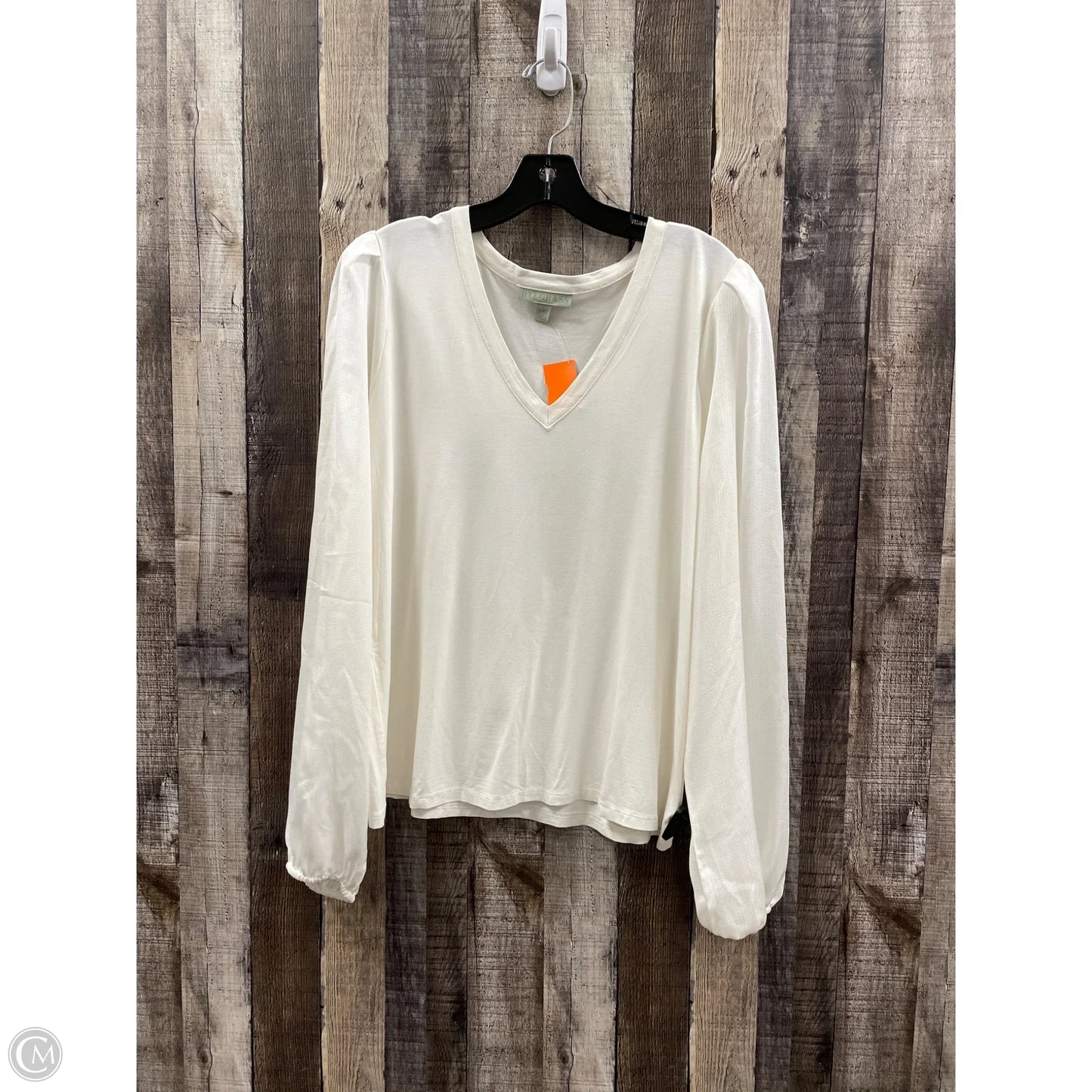 Top Long Sleeve By Cme In Ivory, Size: Xxl