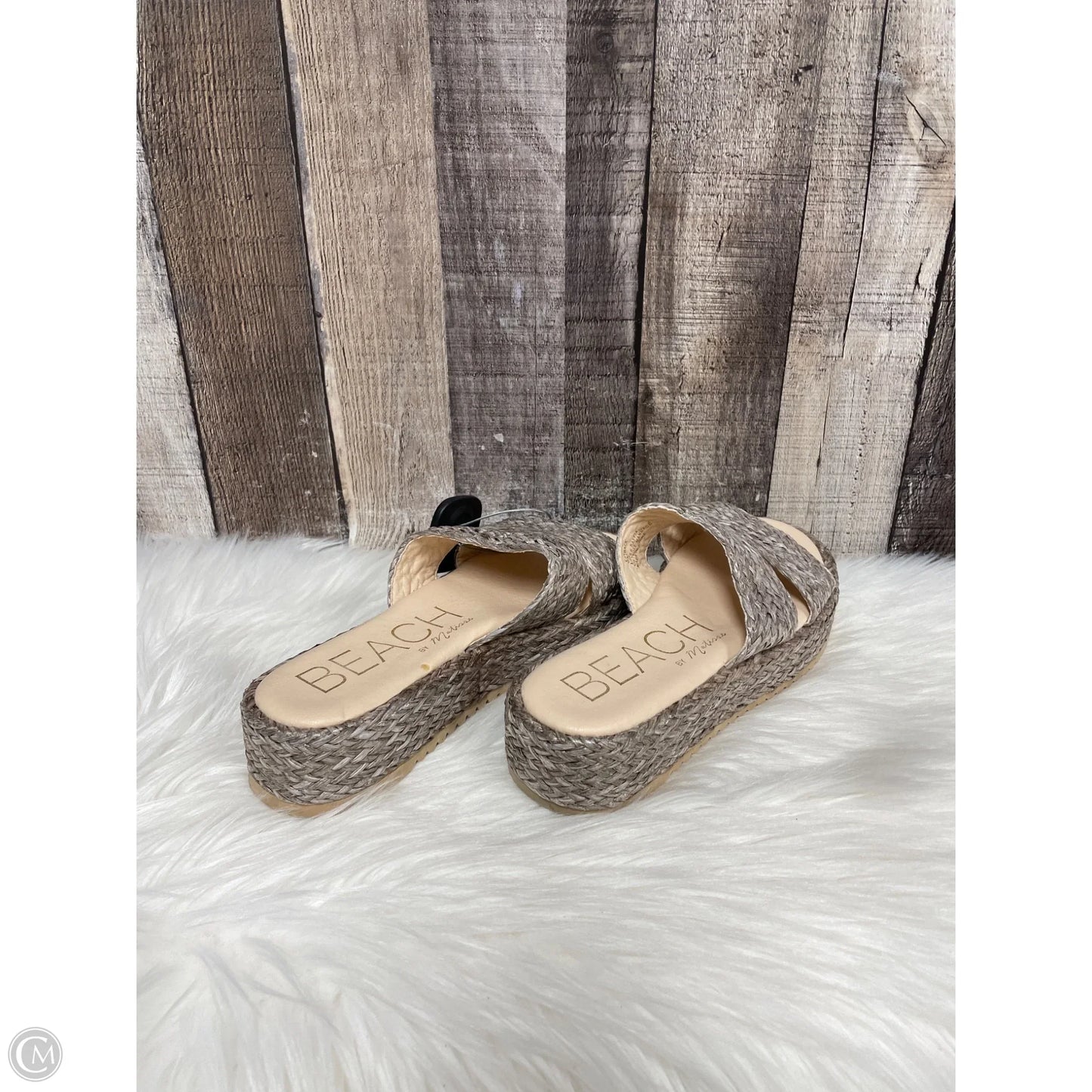 Sandals Heels Wedge By Matisse In Taupe, Size: 8