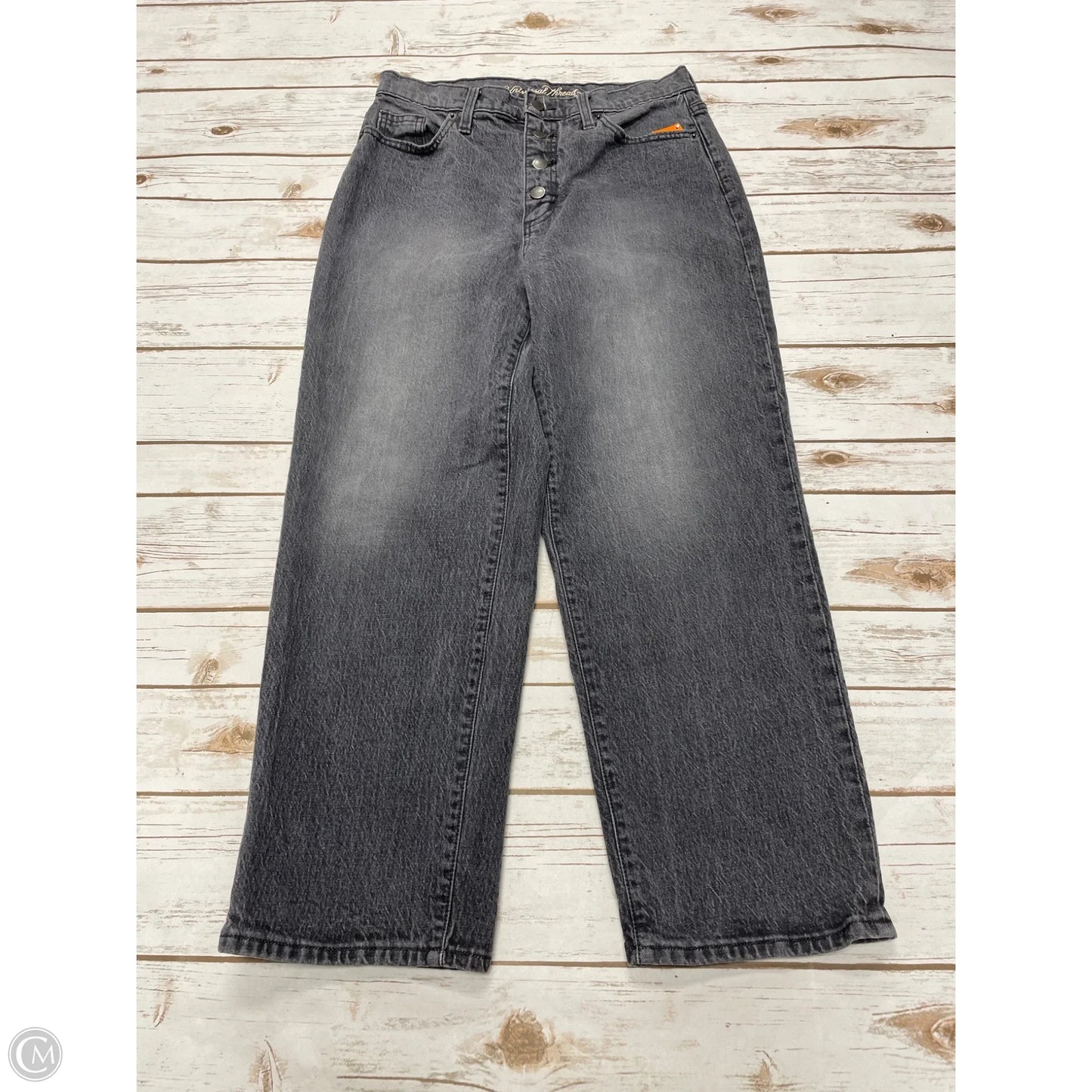 Jeans Straight By Universal Thread In Grey Denim, Size: 6