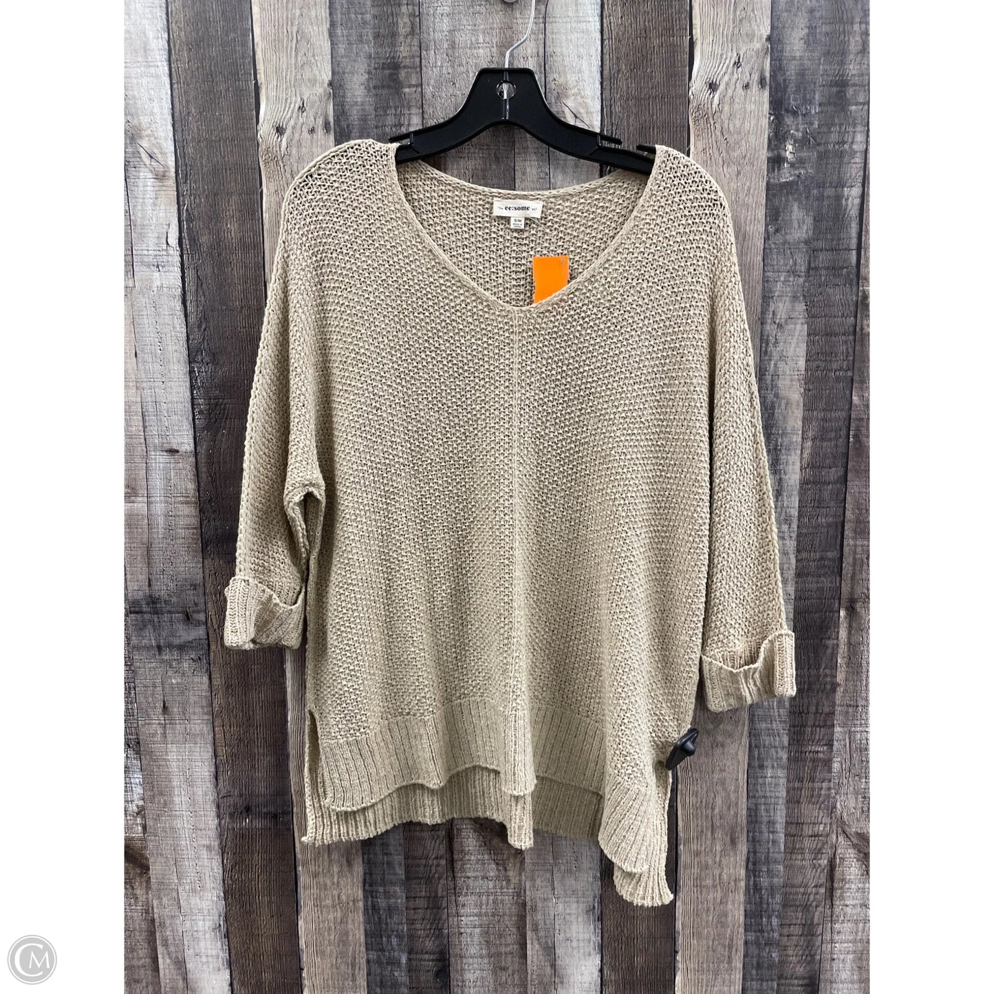 Sweater By Ee Some In Tan, Size: S