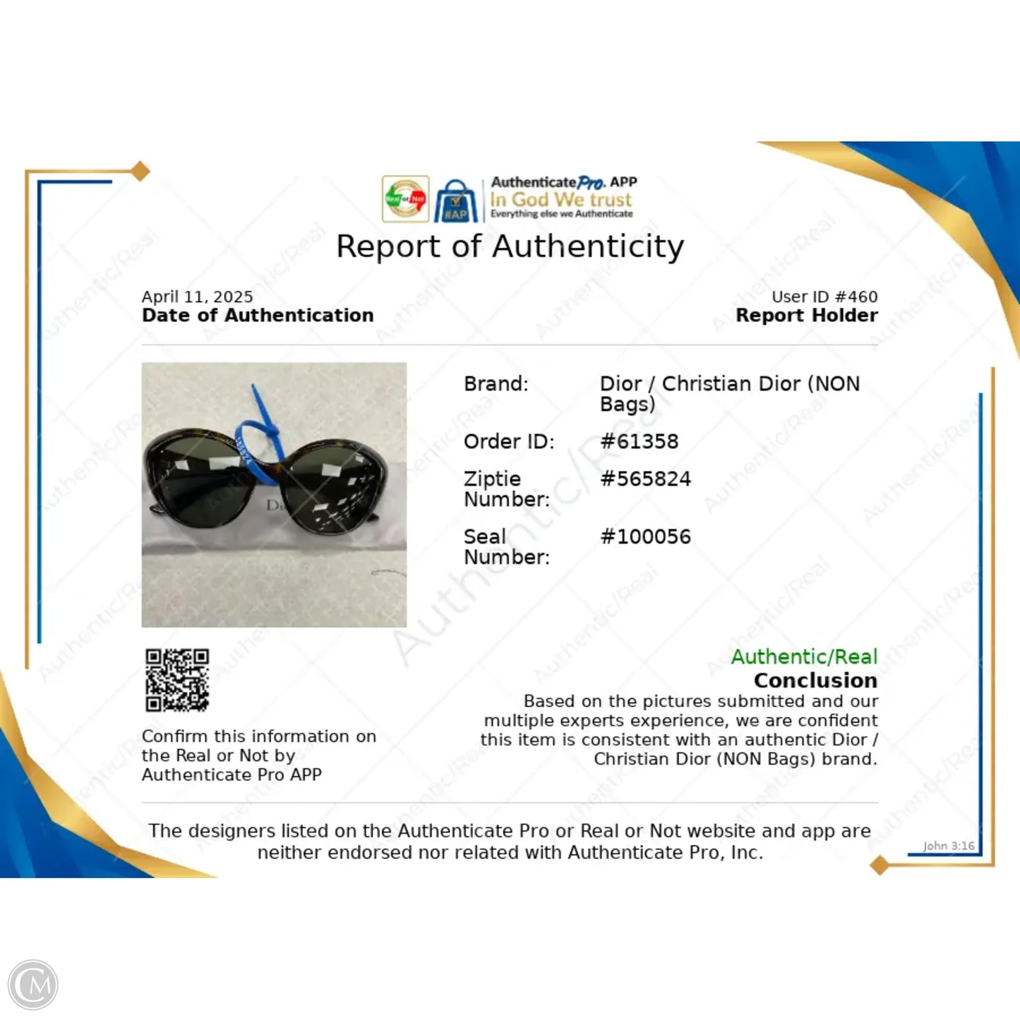 Sunglasses Luxury Designer By Dior