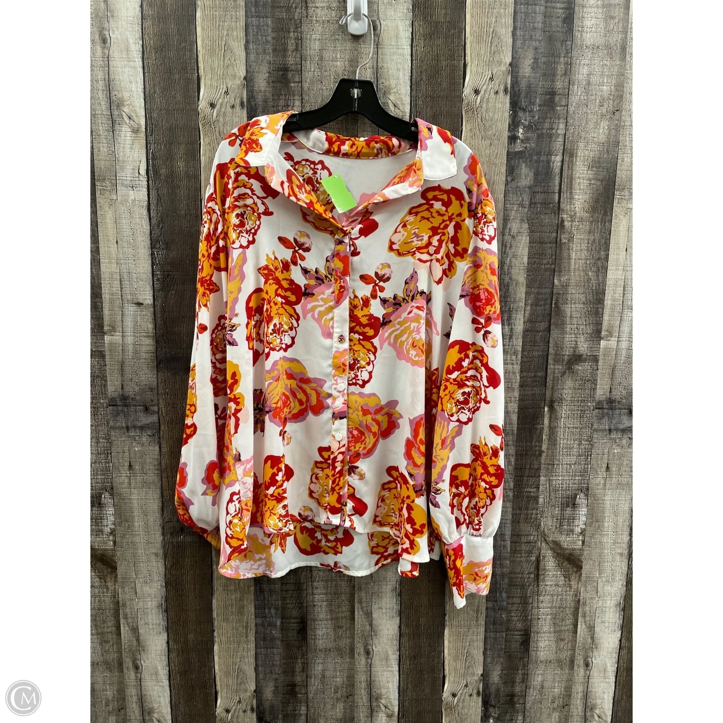 Blouse Long Sleeve By Cmf In Multi-colored, Size: 2x