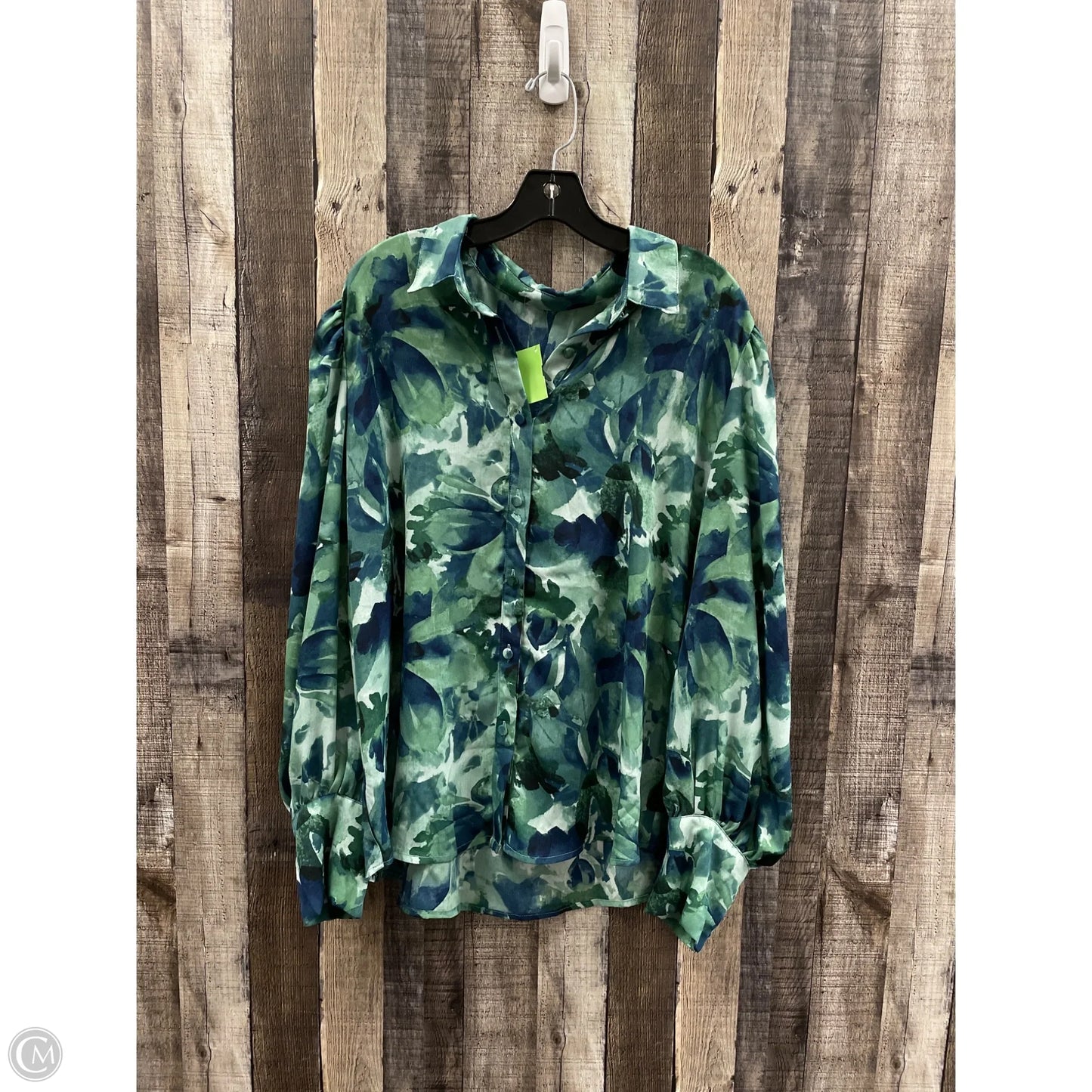 Blouse Long Sleeve By Cmf In Multi-colored, Size: 2x