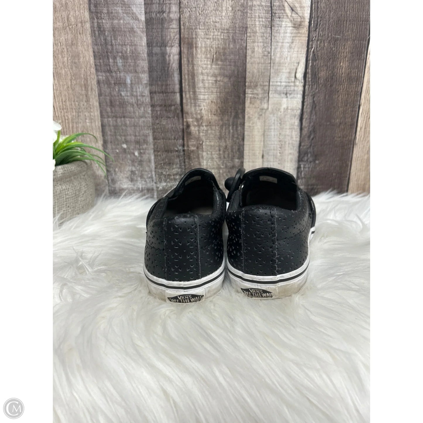 Shoes Flats By Vans In Black, Size: 7.5