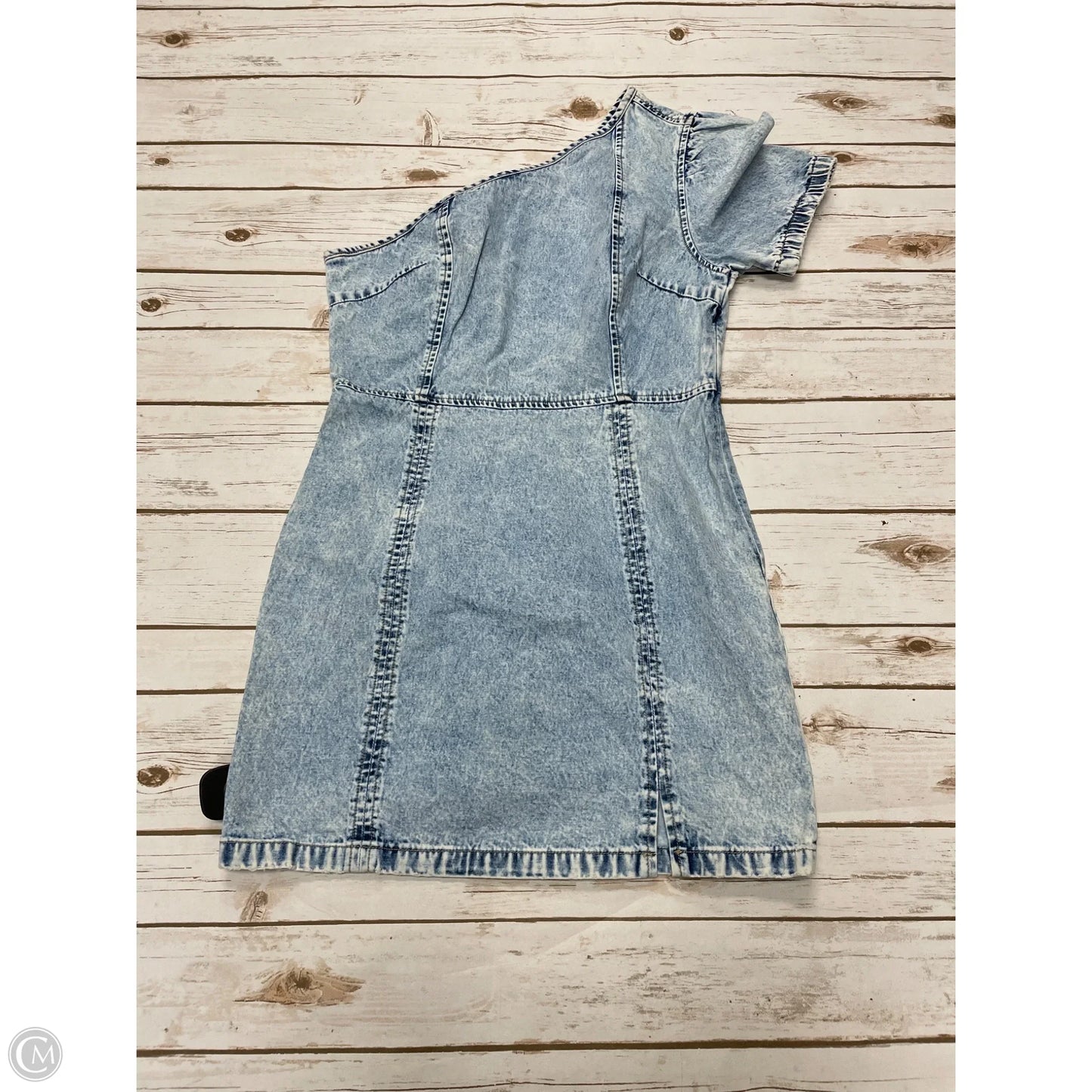 Dress Casual Short By Pink Lily In Blue Denim, Size: M