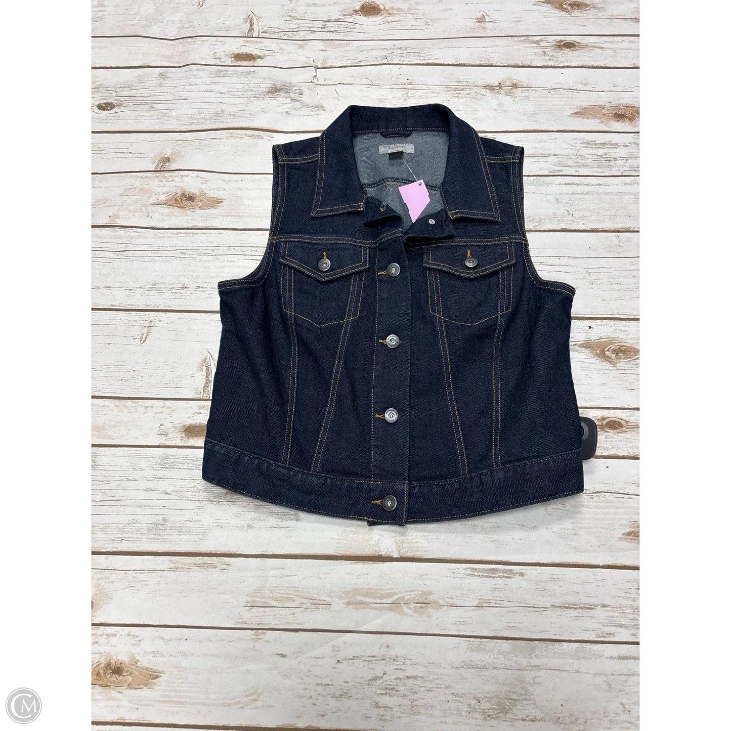Vest Other By Loft In Blue Denim, Size: S