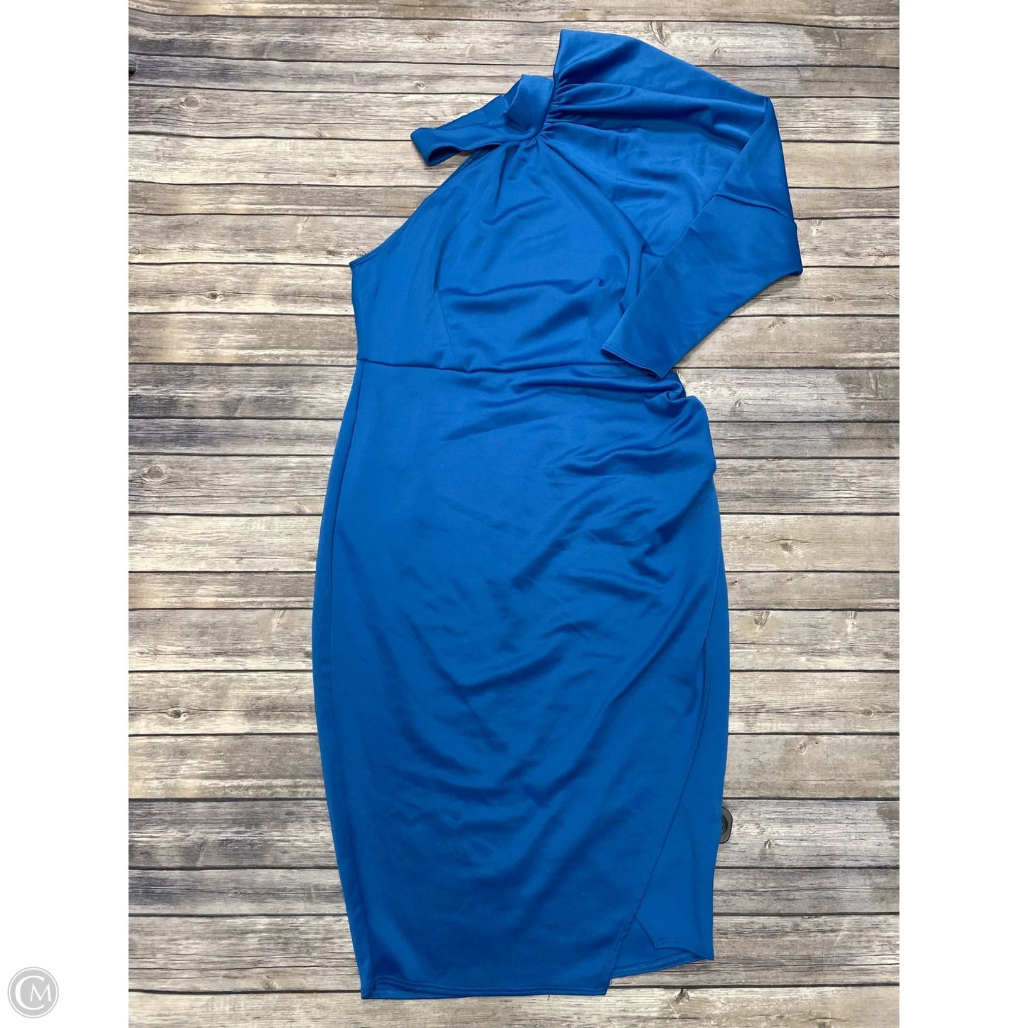 Dress Casual Midi By Cme In Blue, Size: 1x