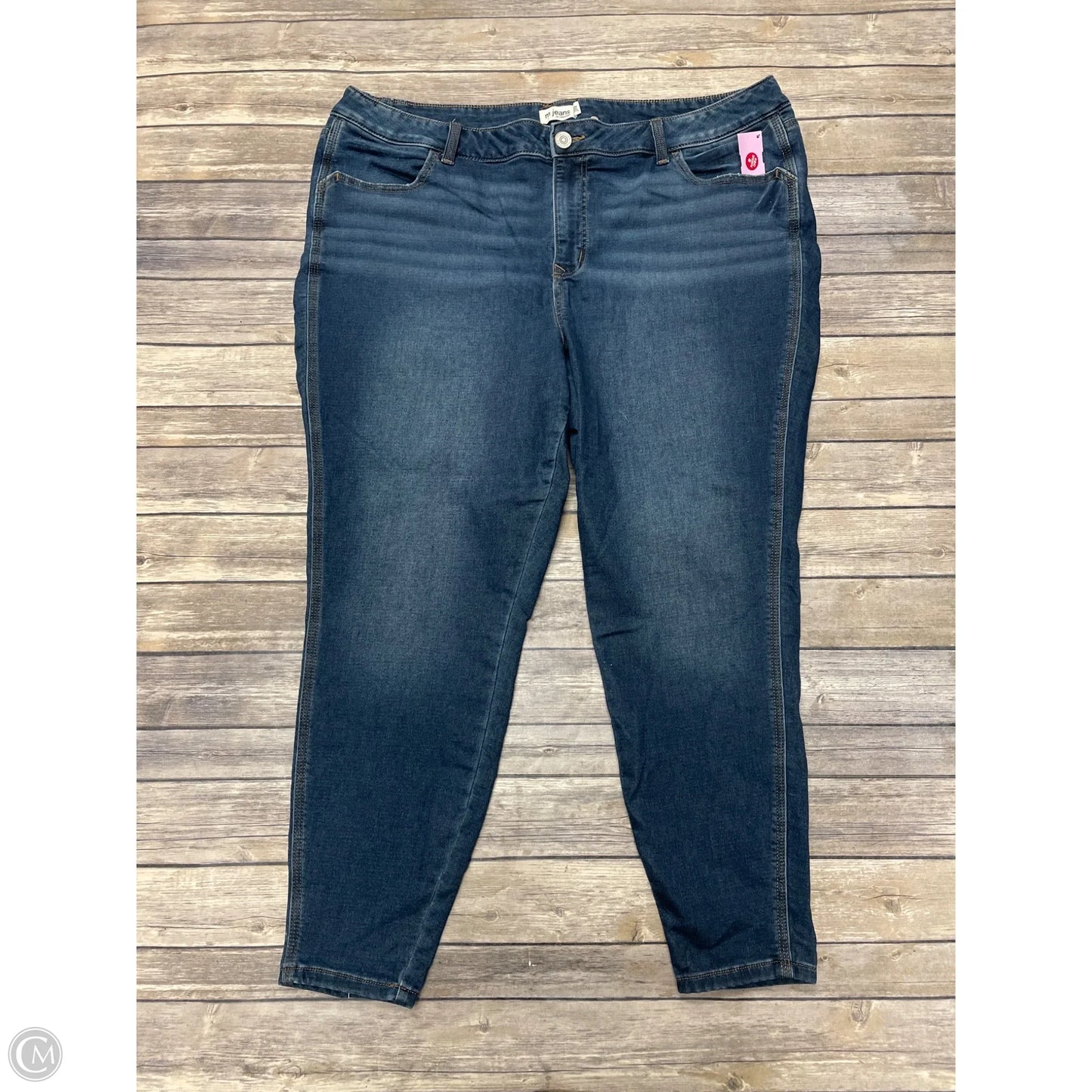 Jeans Straight By Maurices In Blue Denim, Size: 22