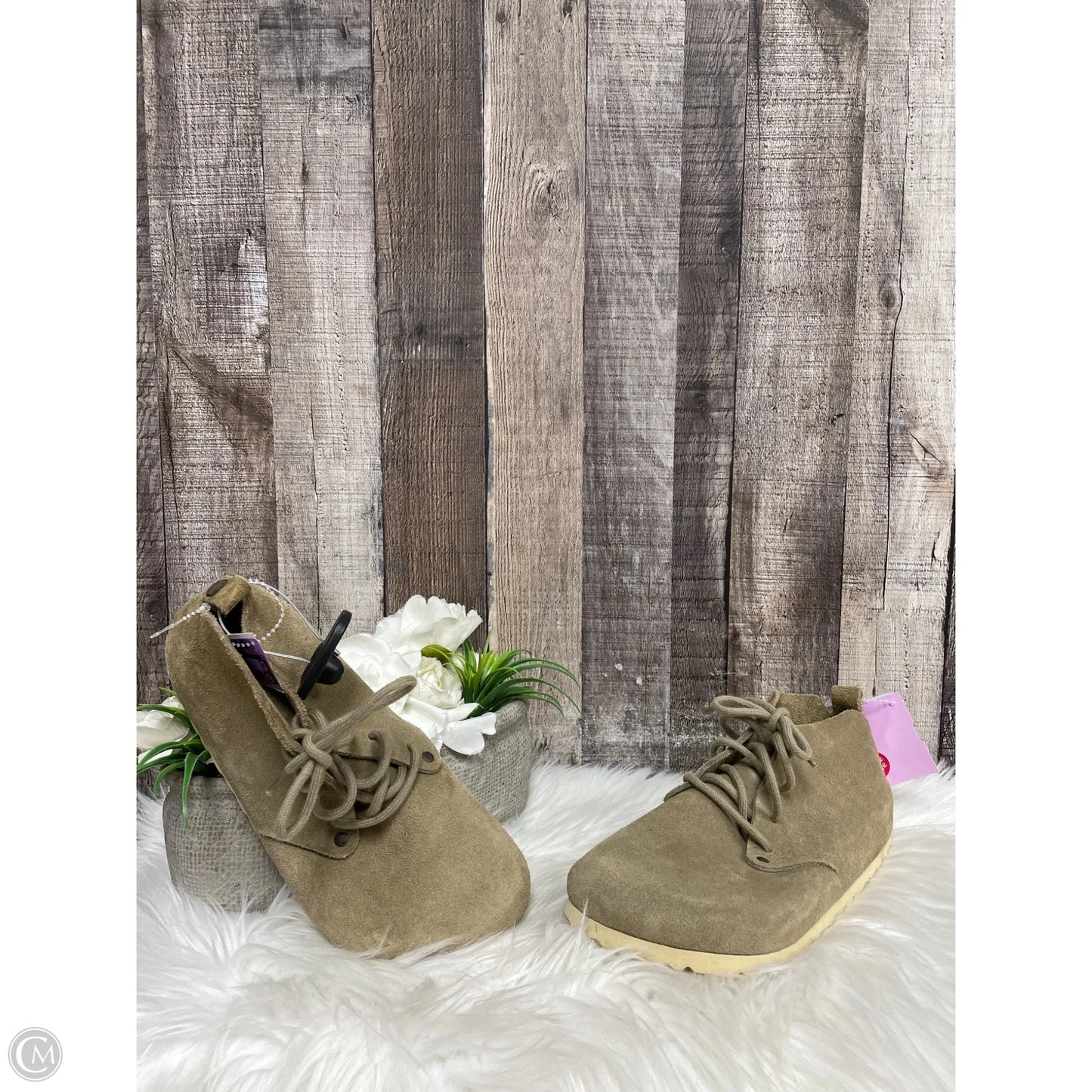 Boots Ankle Flats By Birkenstock In Taupe, Size: 6