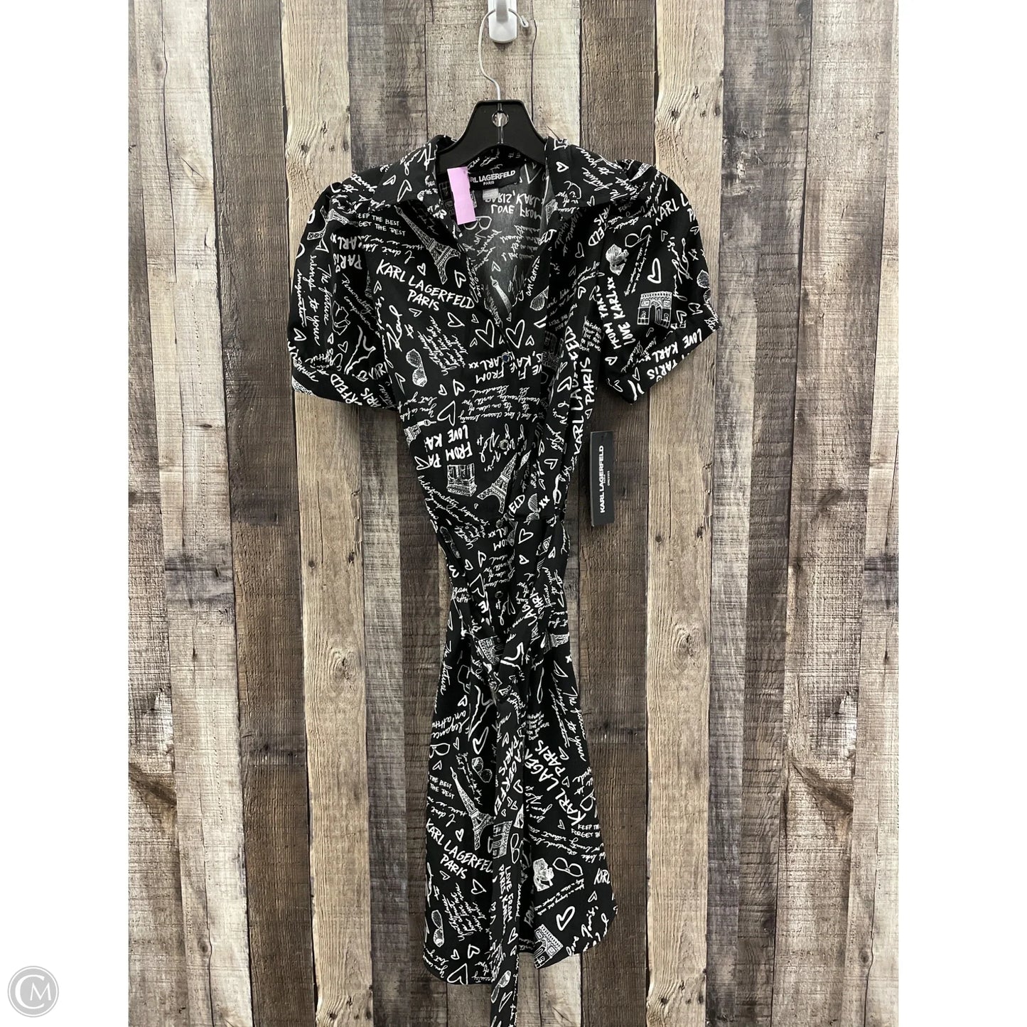 Dress Designer By Karl Lagerfeld In Black & White, Size: Xs