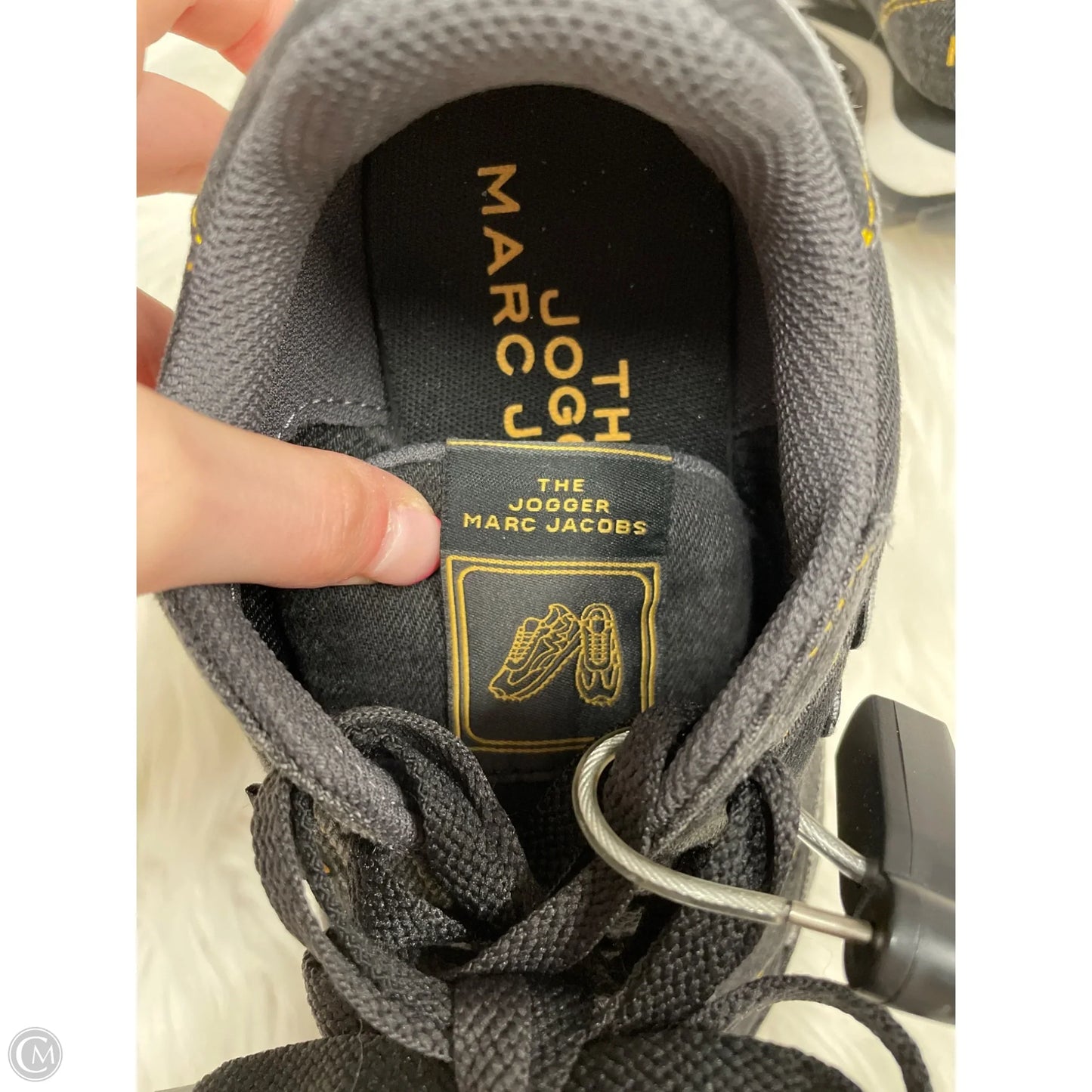 Shoes Designer By Marc Jacobs In Black & Grey, Size: 8
