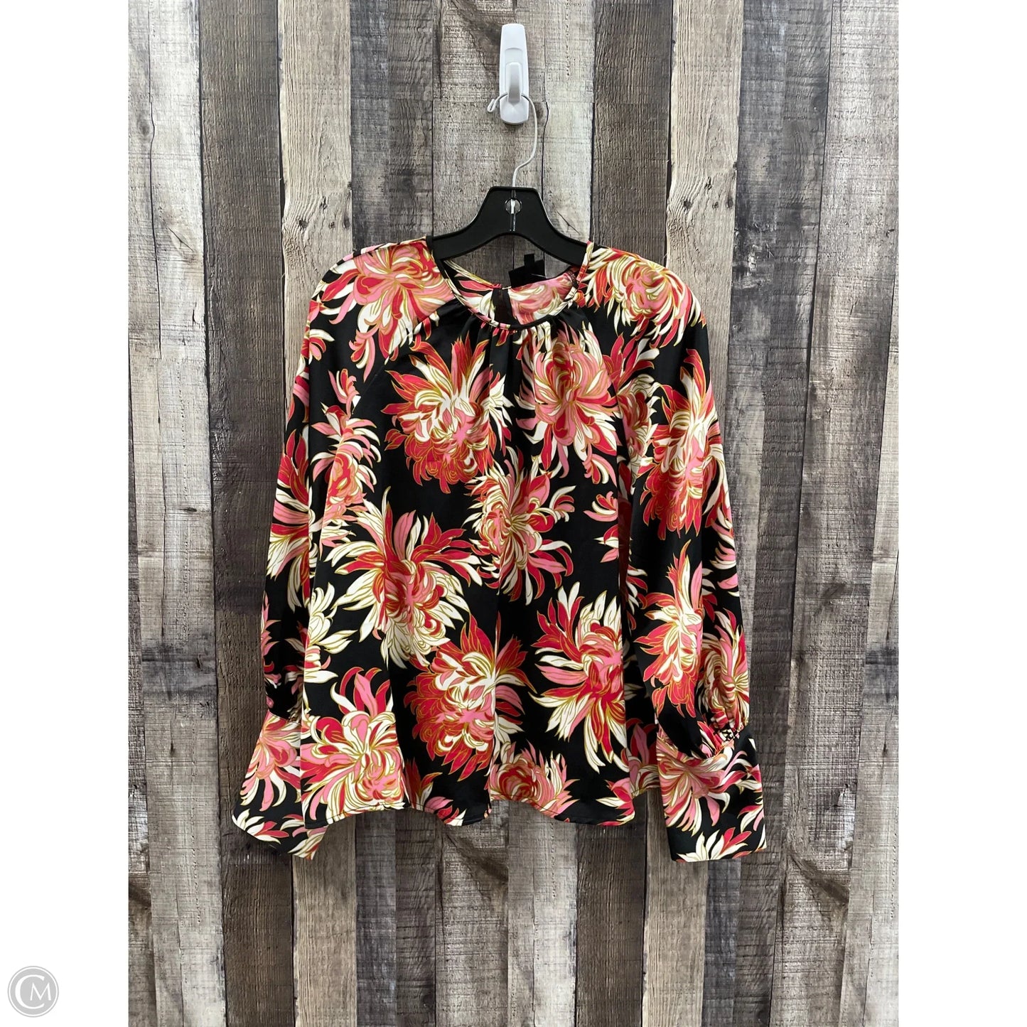 Top Long Sleeve By Who What Wear In Black, Size: L