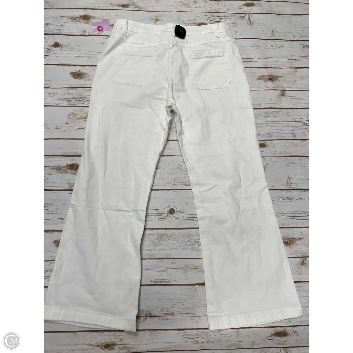 Jeans Wide Leg By Cmf In White Denim, Size: Xl