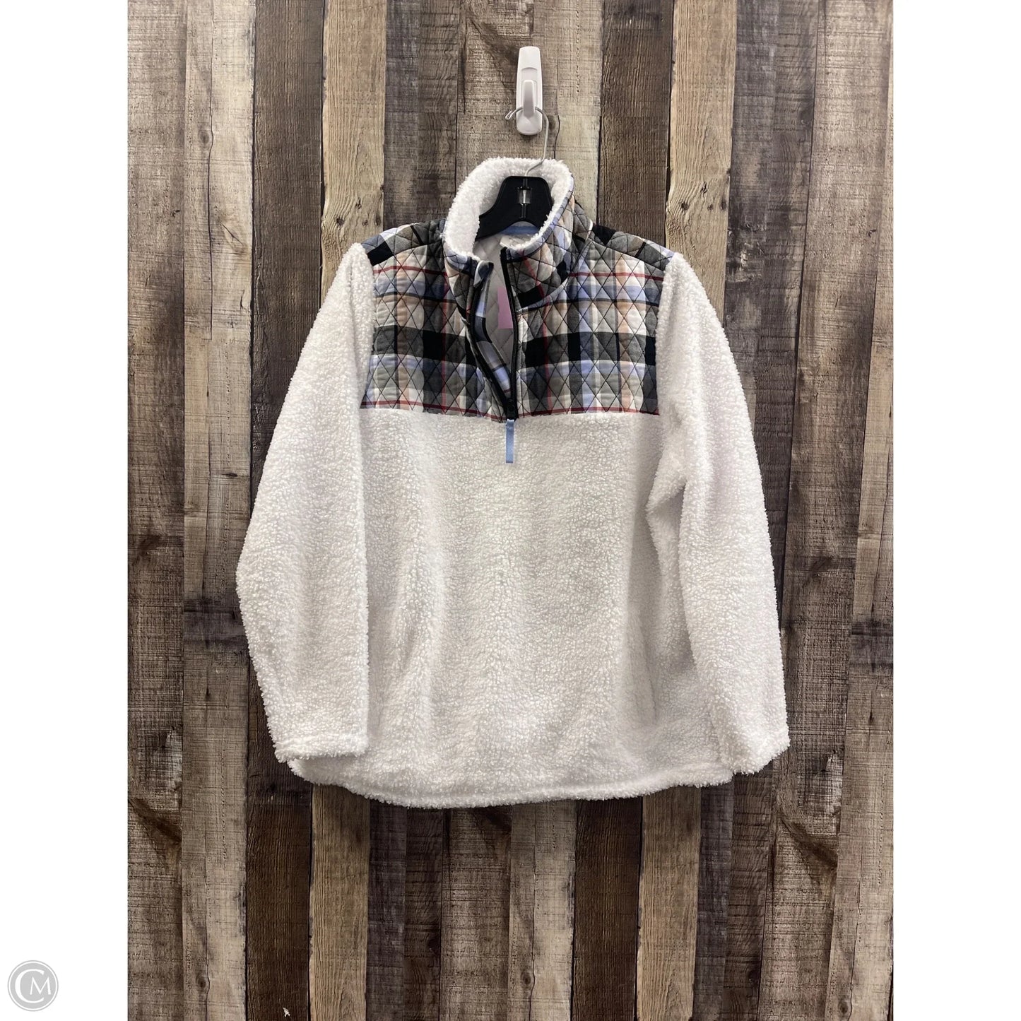 Jacket Fleece By Vera Bradley In White, Size: L