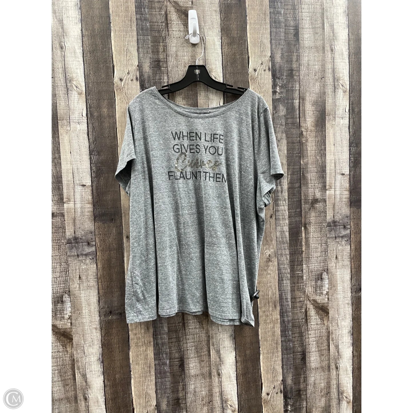 Top Short Sleeve By Lane Bryant In Grey, Size: 3x