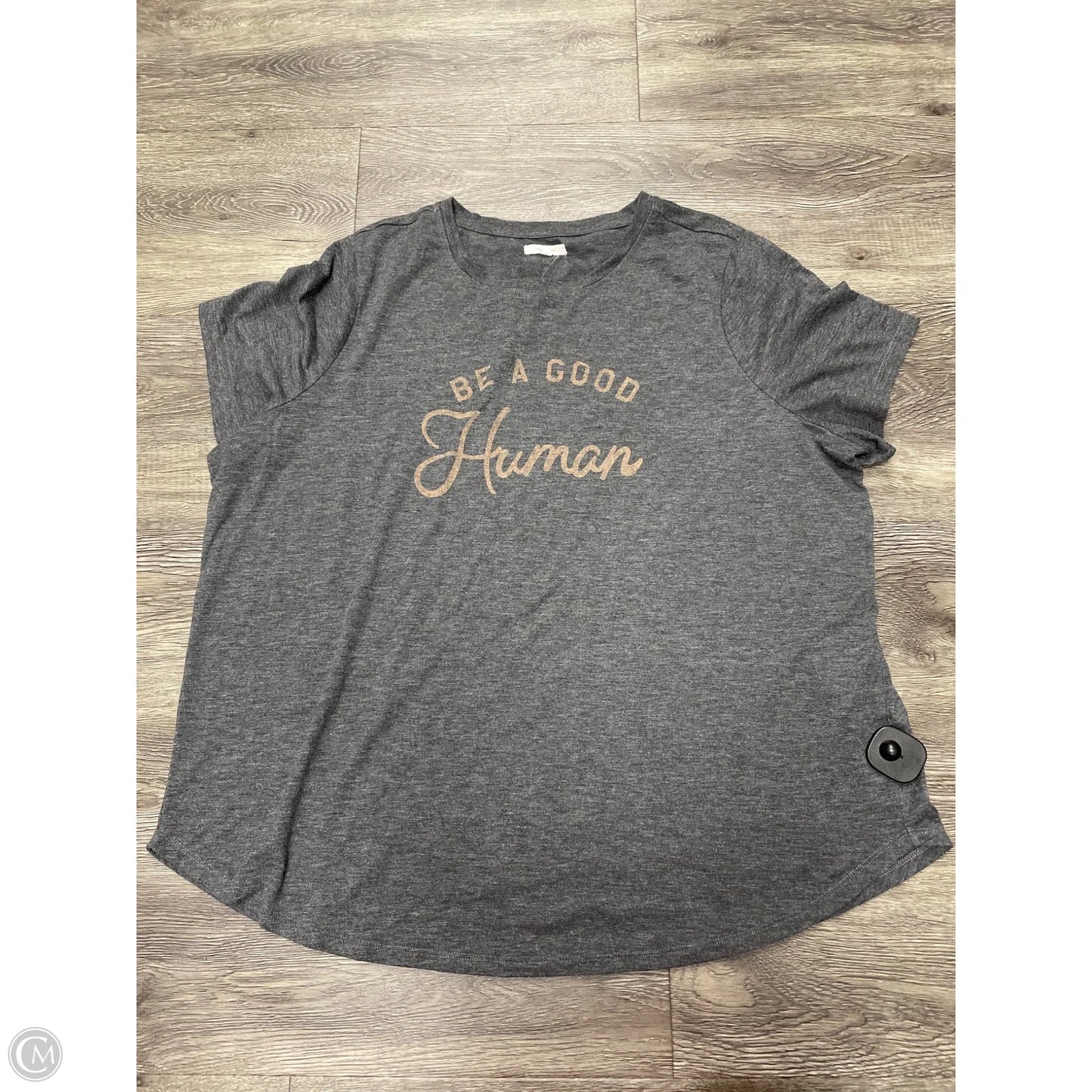 Top Short Sleeve By Maurices In Grey, Size: 2x