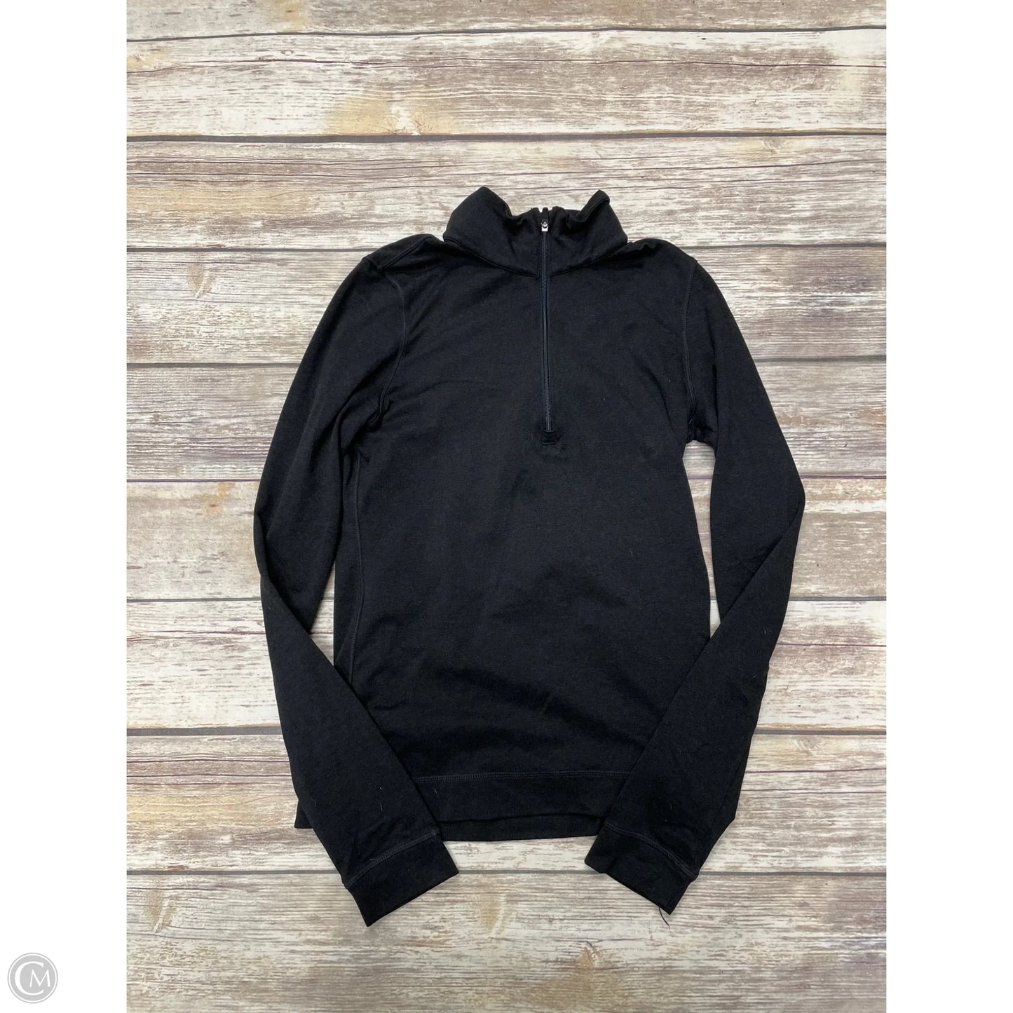 Athletic Top Long Sleeve Collar By Vuori In Black, Size: Xs
