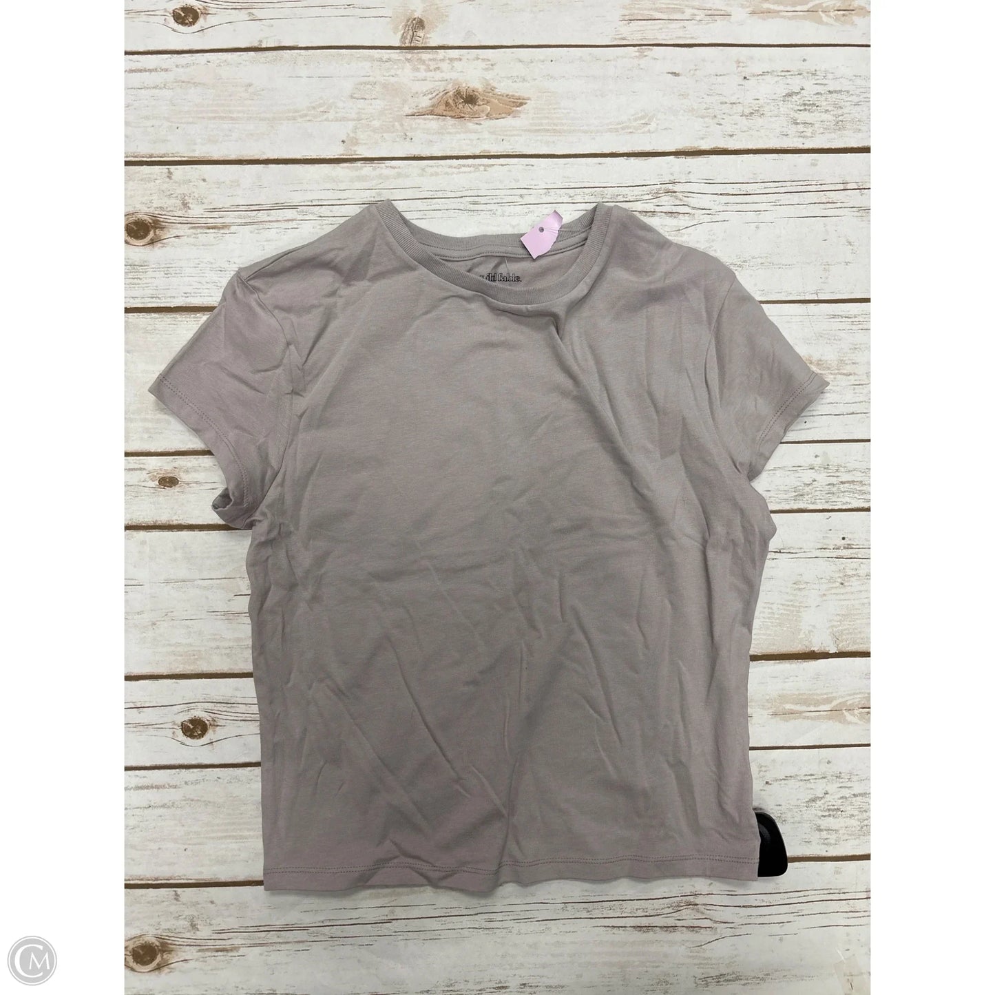 Top Short Sleeve By Wild Fable In Tan, Size: L