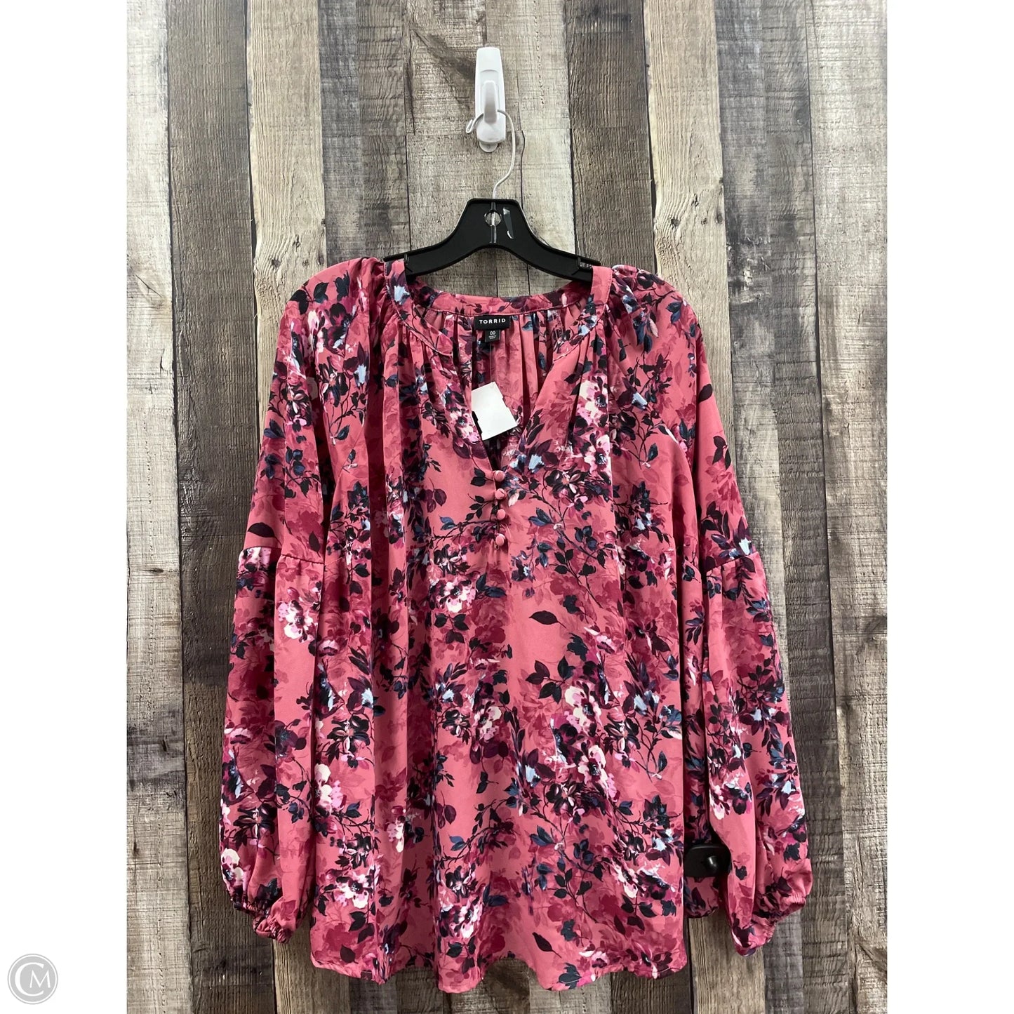 Top Long Sleeve By Torrid In Floral Print, Size: M