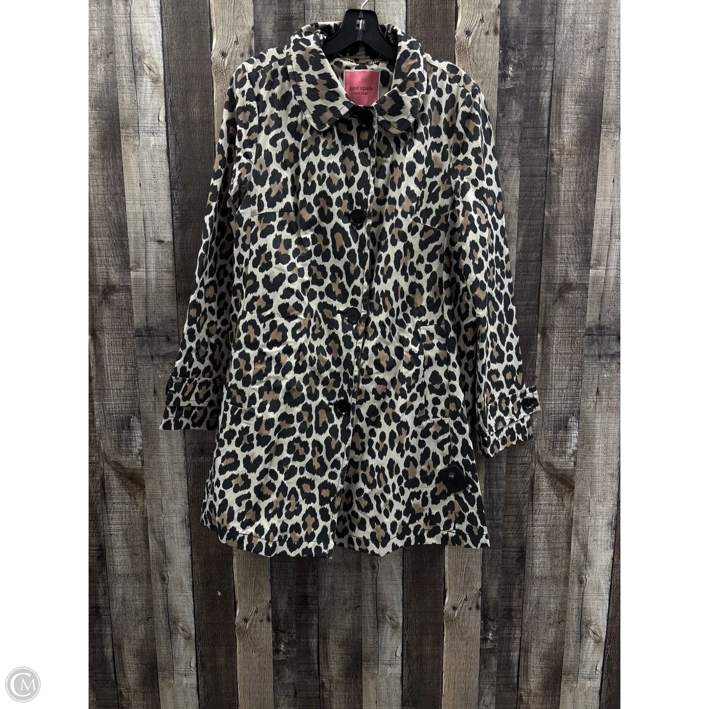 Coat Designer By Kate Spade In Animal Print, Size: M