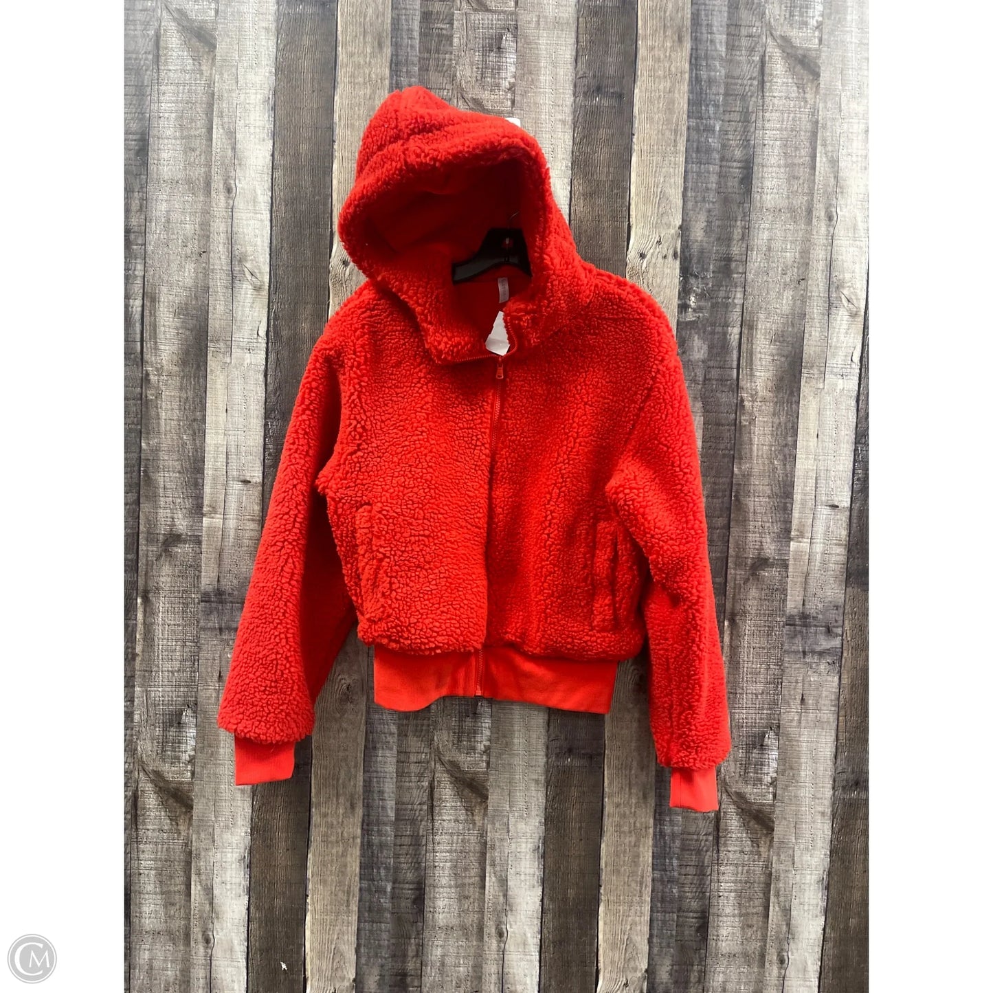 Jacket Faux Fur & Sherpa By Fabletics In Red, Size: S