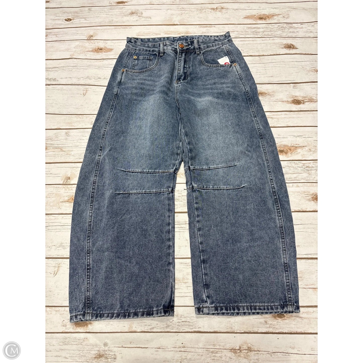 Jeans Straight By Cmf In Blue Denim, Size: M