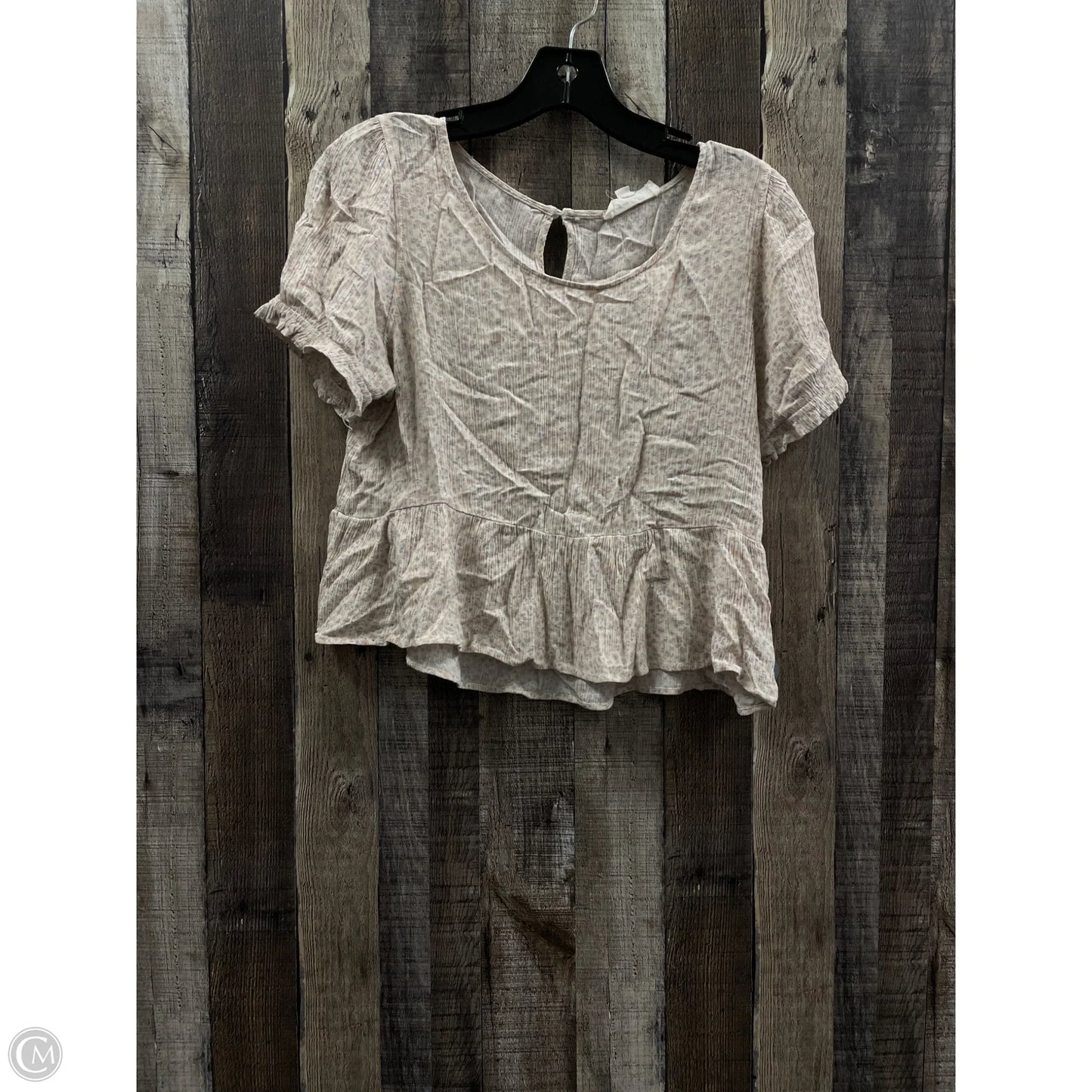 Top Short Sleeve By Pink Rose In Floral Print, Size: M