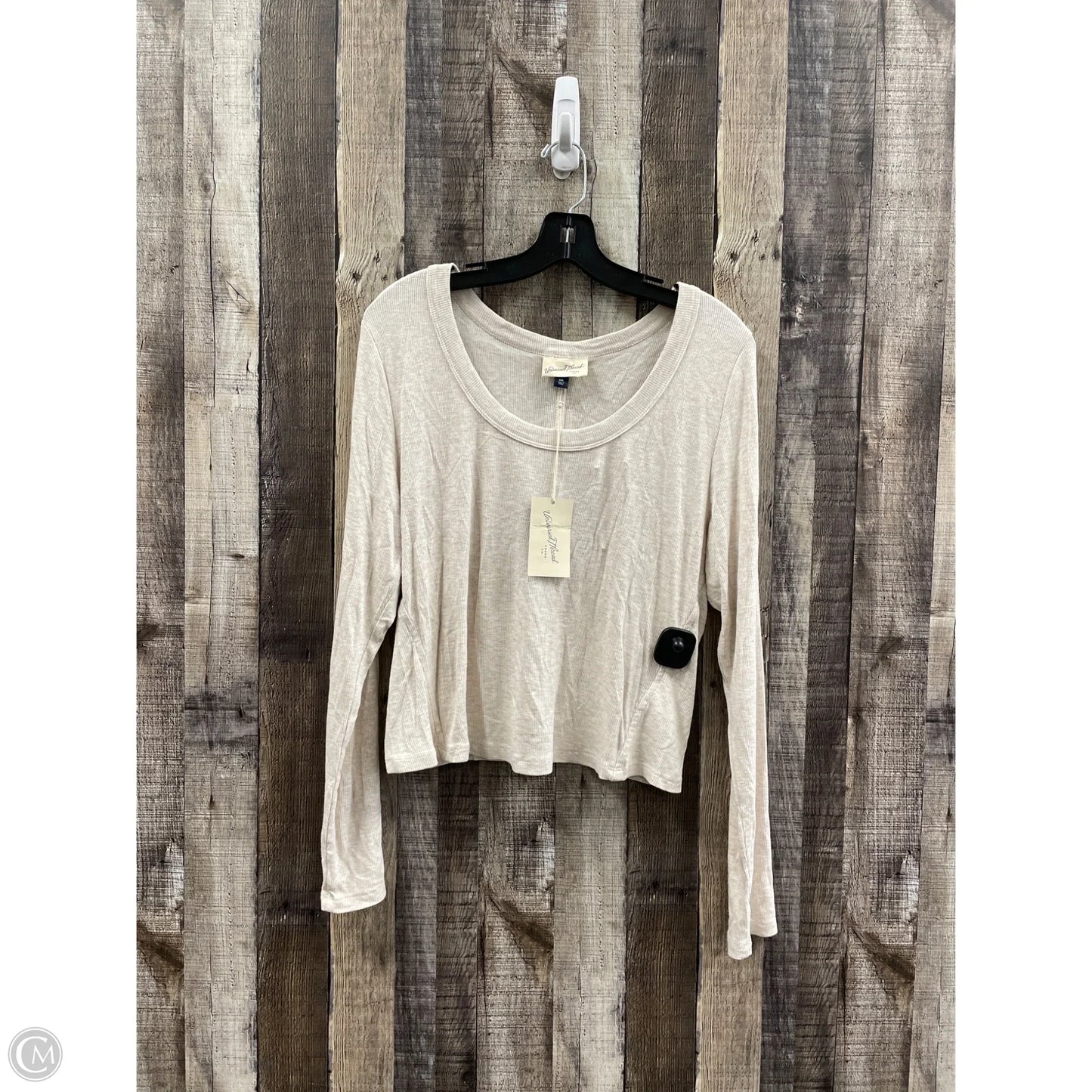 Top Long Sleeve Basic By Universal Thread In Beige, Size: Xxl