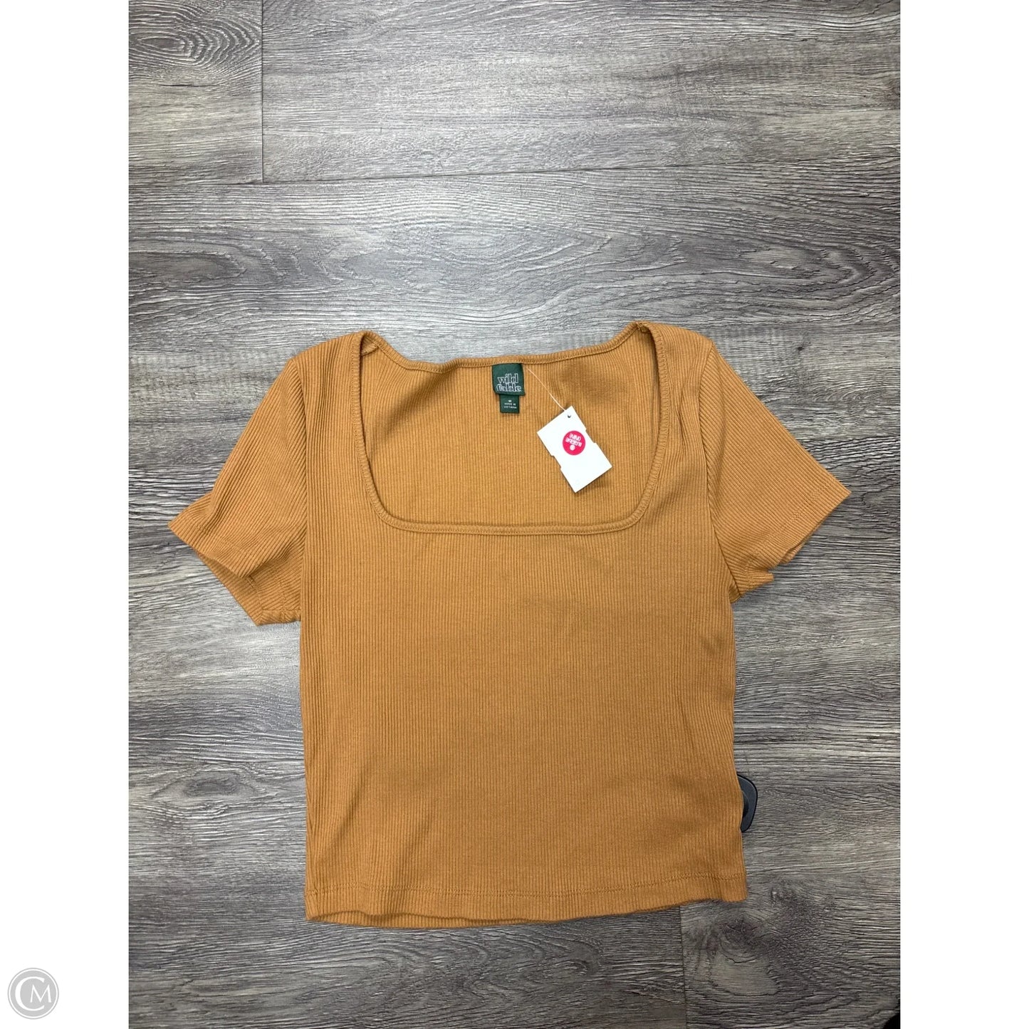 Top Short Sleeve By Wild Fable In Brown, Size: M