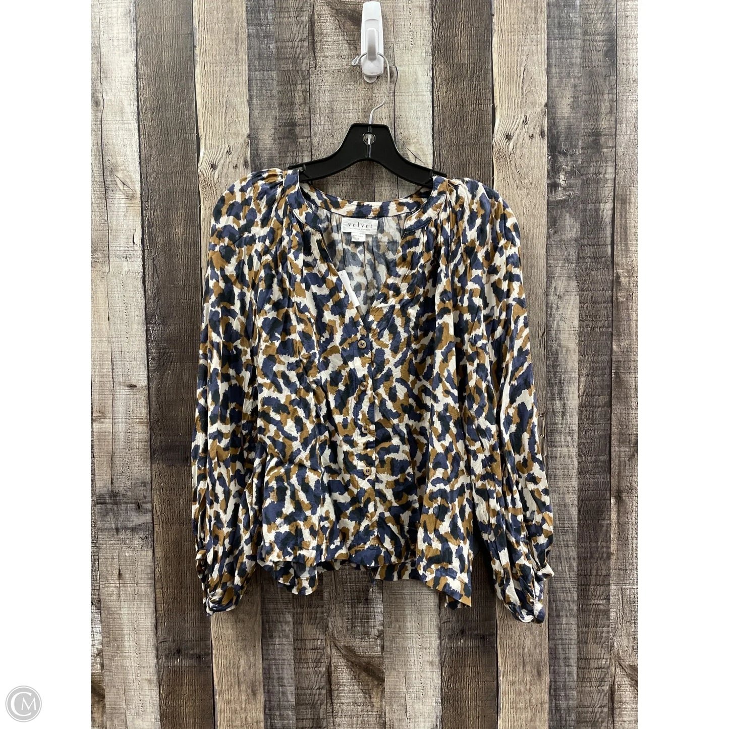 Top Long Sleeve By Velvet In Multi-colored, Size: S