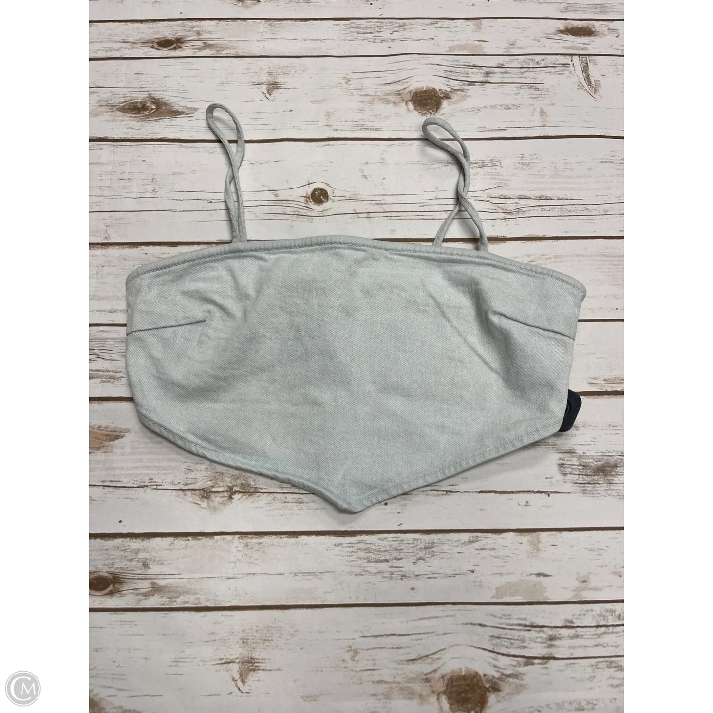 Top Sleeveless By Zara In Blue Denim, Size: M