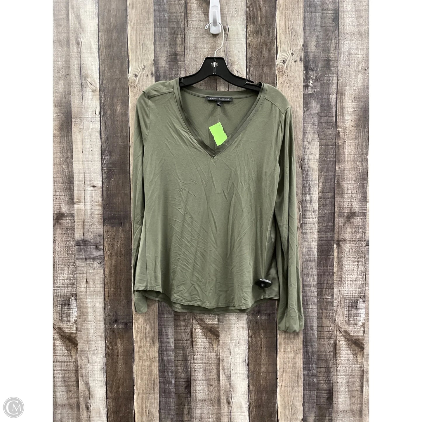 Top Long Sleeve By White House Black Market In Green, Size: M
