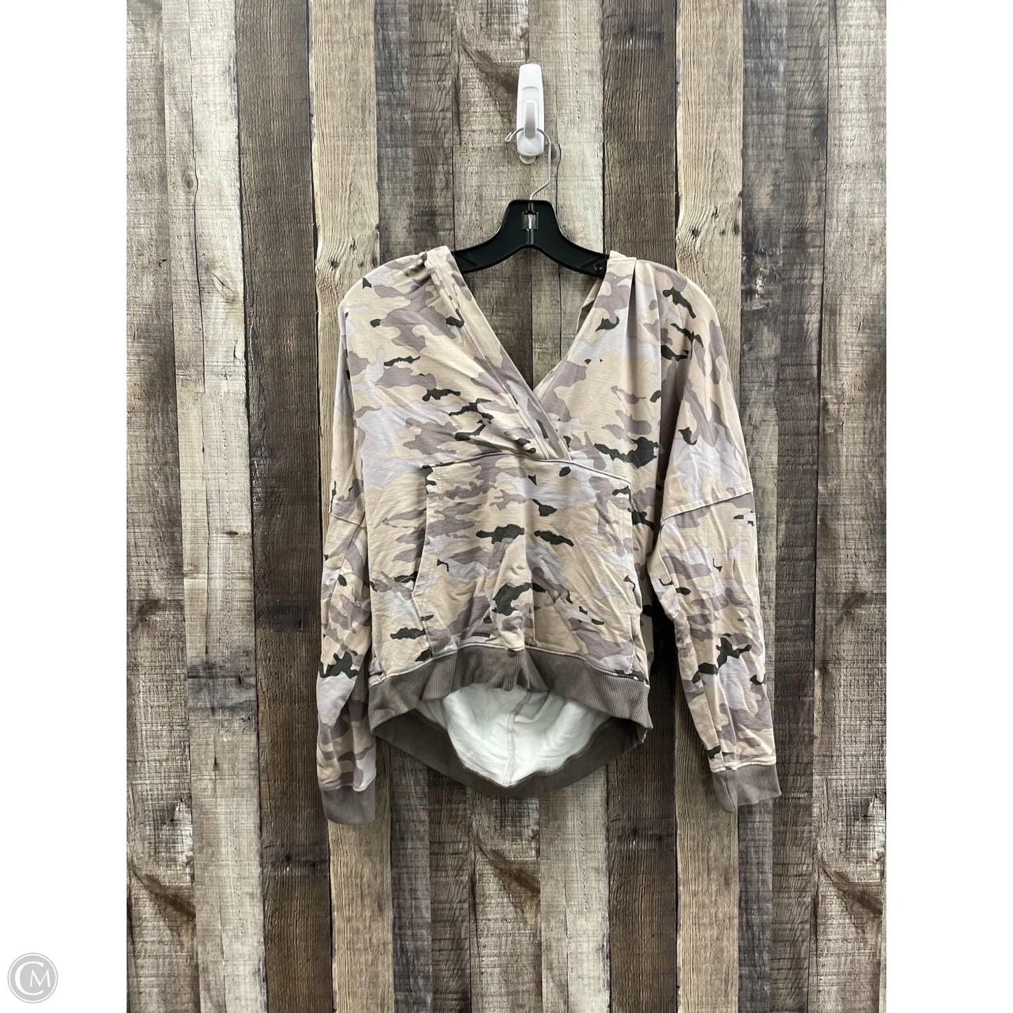 Sweatshirt Hoodie By Mono B In Animal Print, Size: M